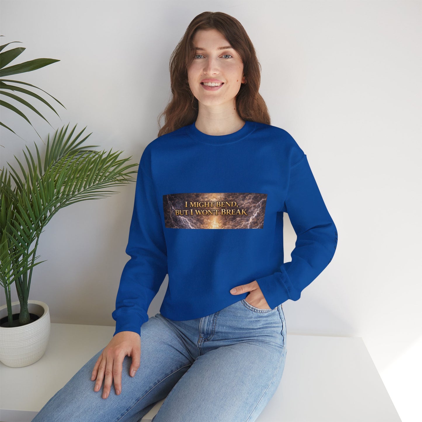 Unisex Heavy Blend™ Crewneck Sweatshirt - I Might Bend, I Won't Break