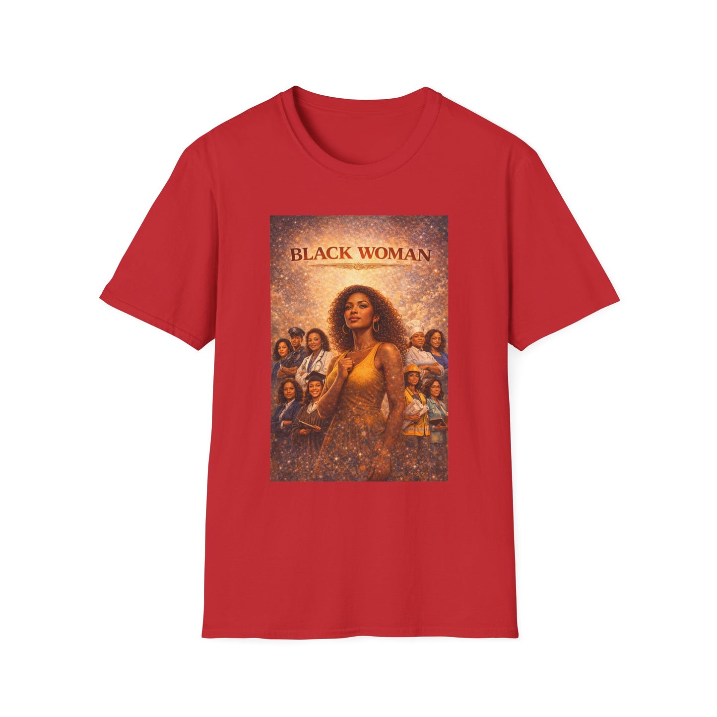 Black Woman - Unisex Softstyle T-Shirt