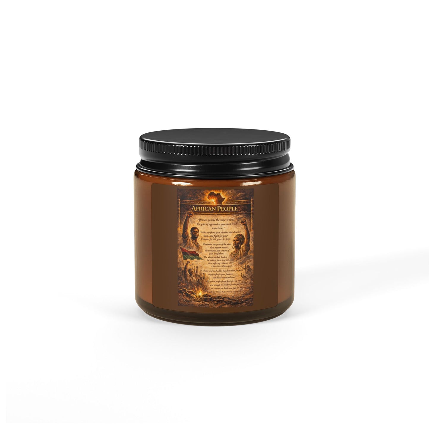 African People Scented Soy Candle (Multi-Size, Amber Jar)