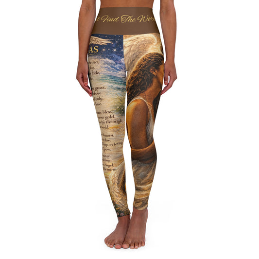 High Waisted Women Yoga Leggings - As Long As (Brown)