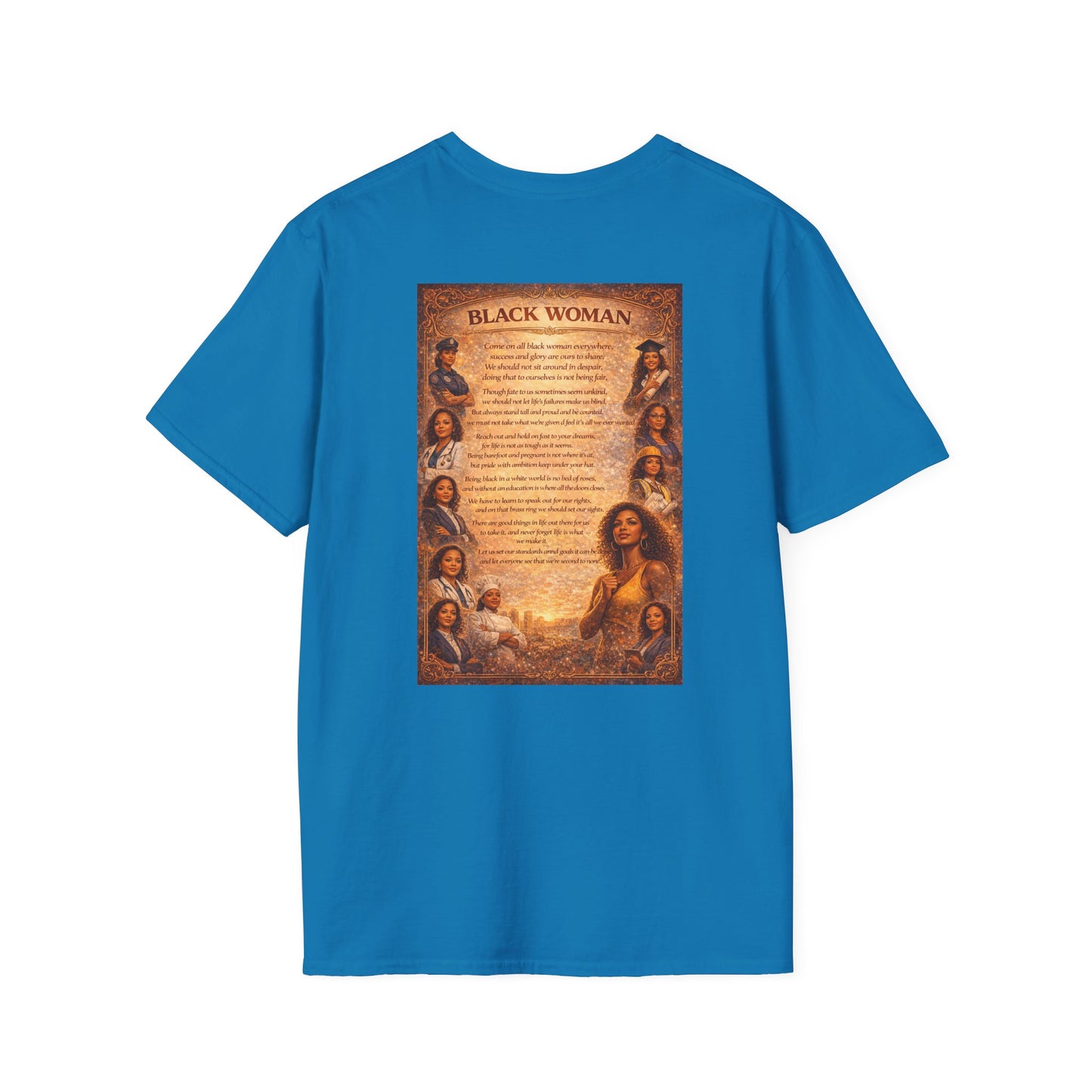 Black Woman - Unisex Softstyle T-Shirt