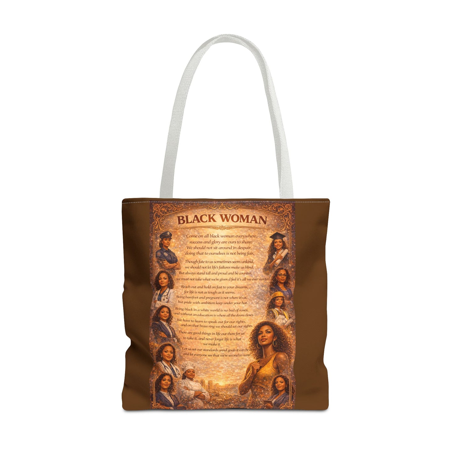Black Woman Tote Bag