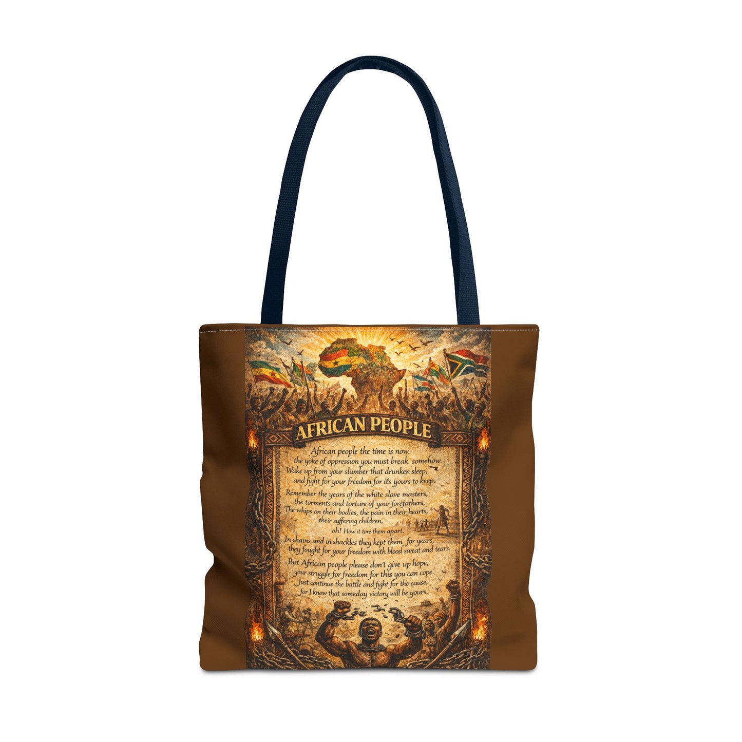 African People Brown Tote Bag