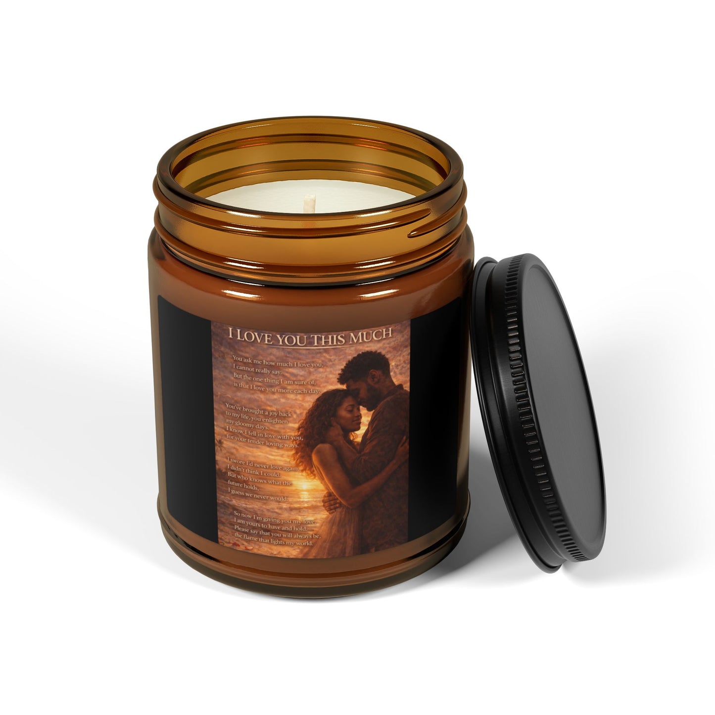 Copy of Scented Soy Candle (Multi-Size, Amber Jar)