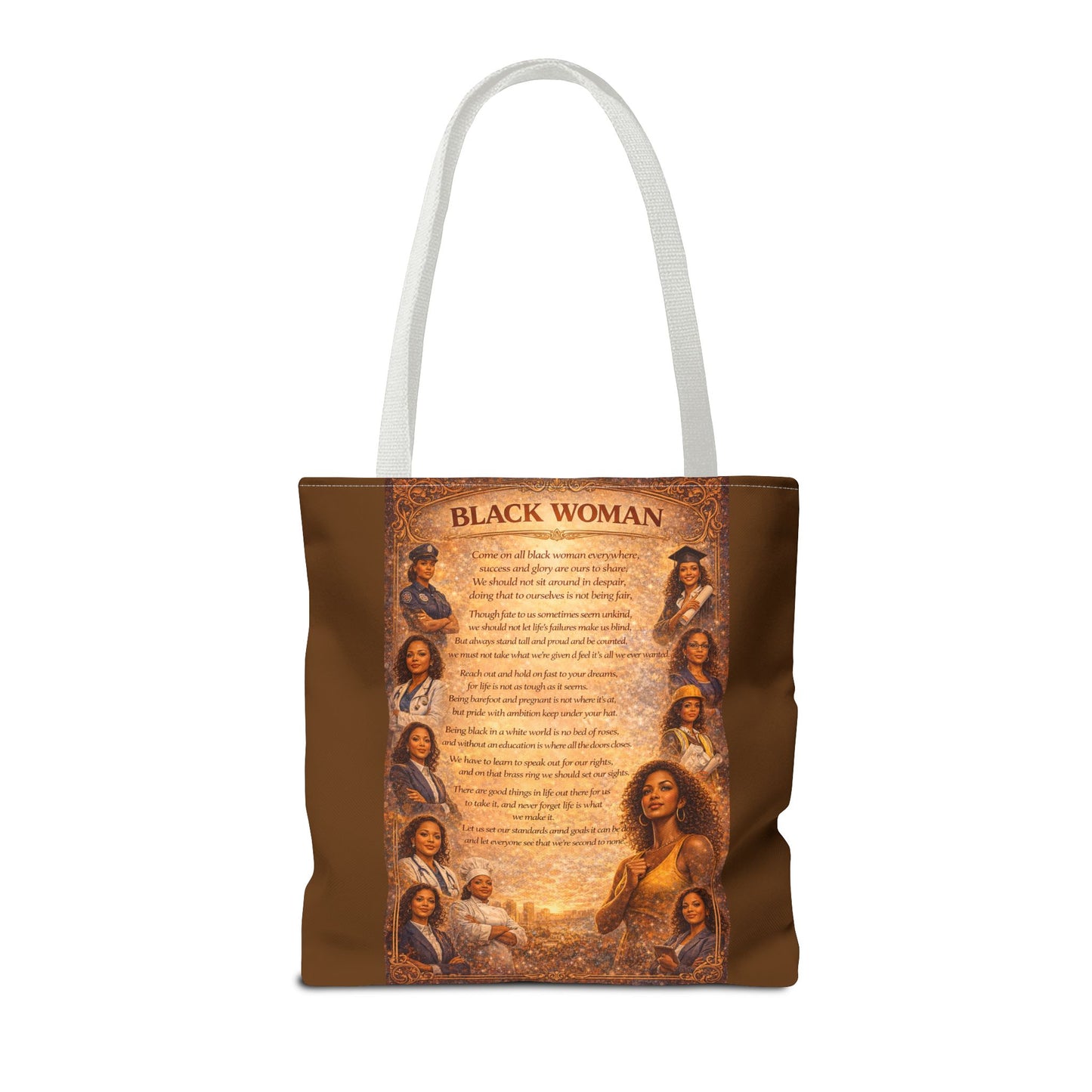 Black Woman Tote Bag