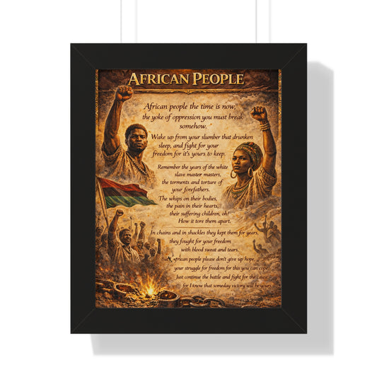 African People Framed Vertical Poster