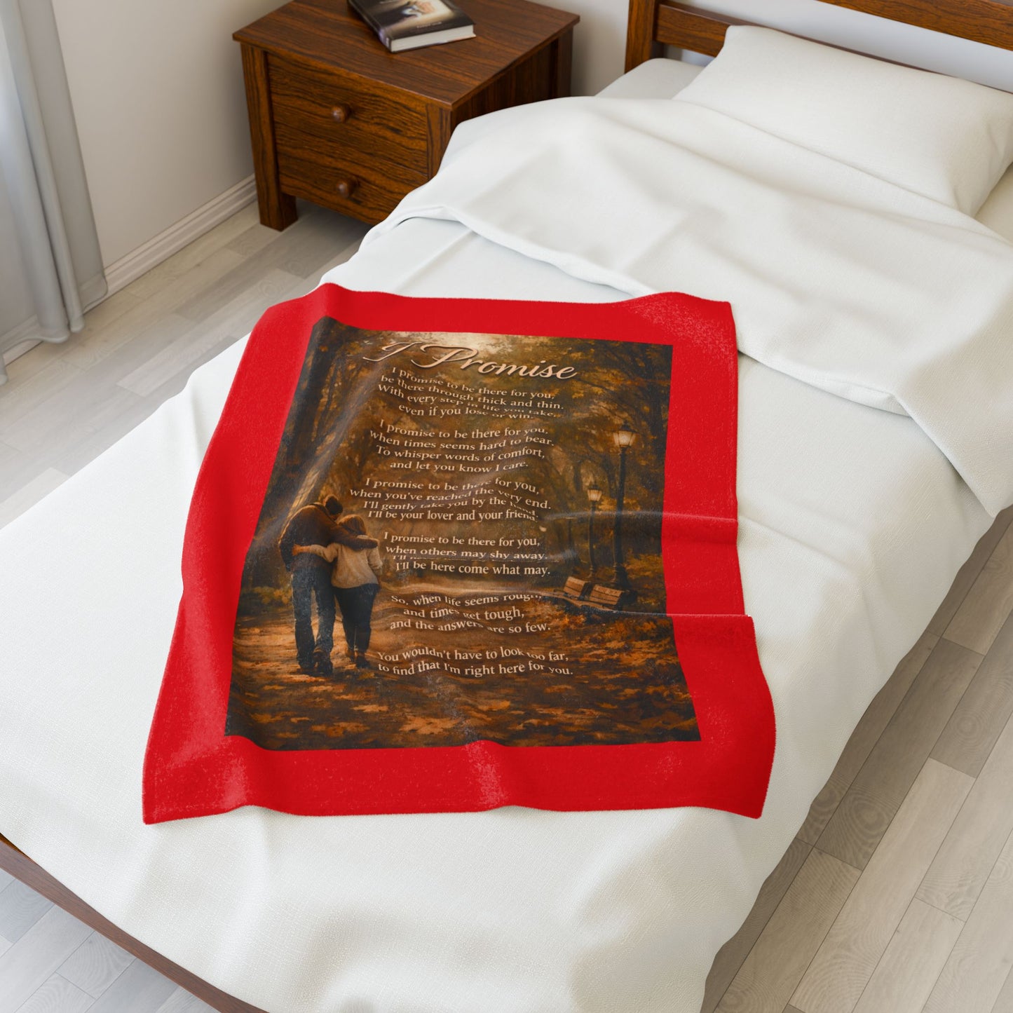 Red Velveteen Plush Blanket