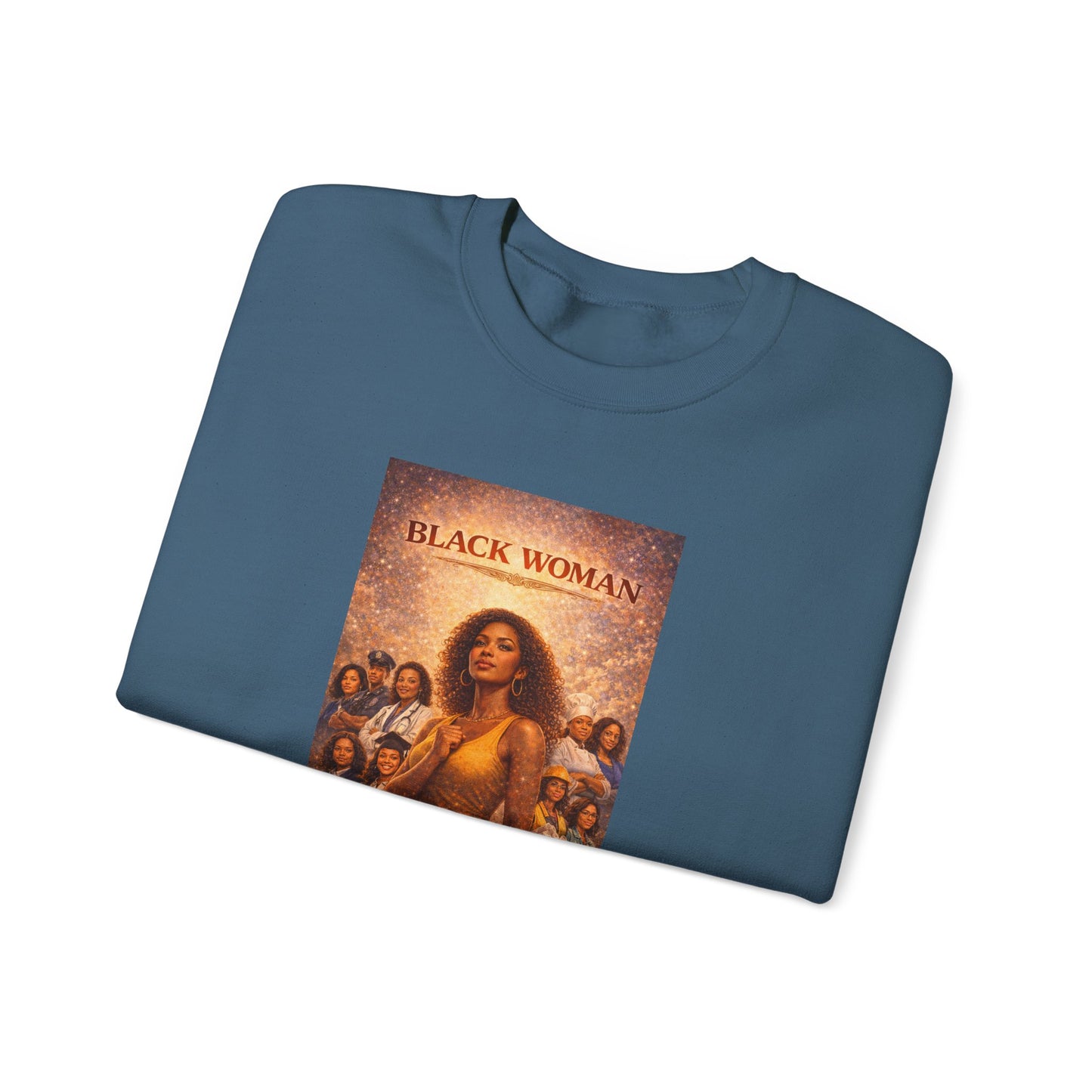 Black Woman - Unisex Heavy Blend™ Crewneck Sweatshirt