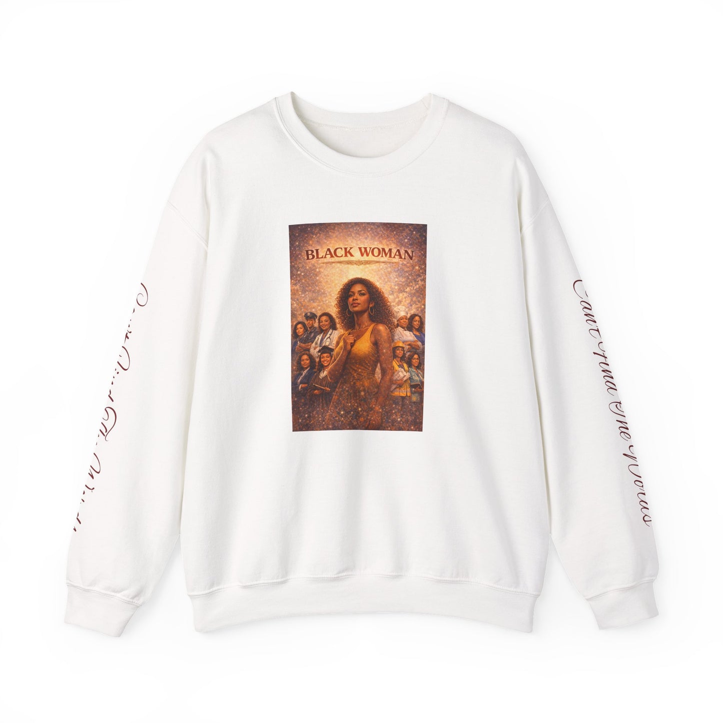 Black Woman - Unisex Heavy Blend™ Crewneck Sweatshirt