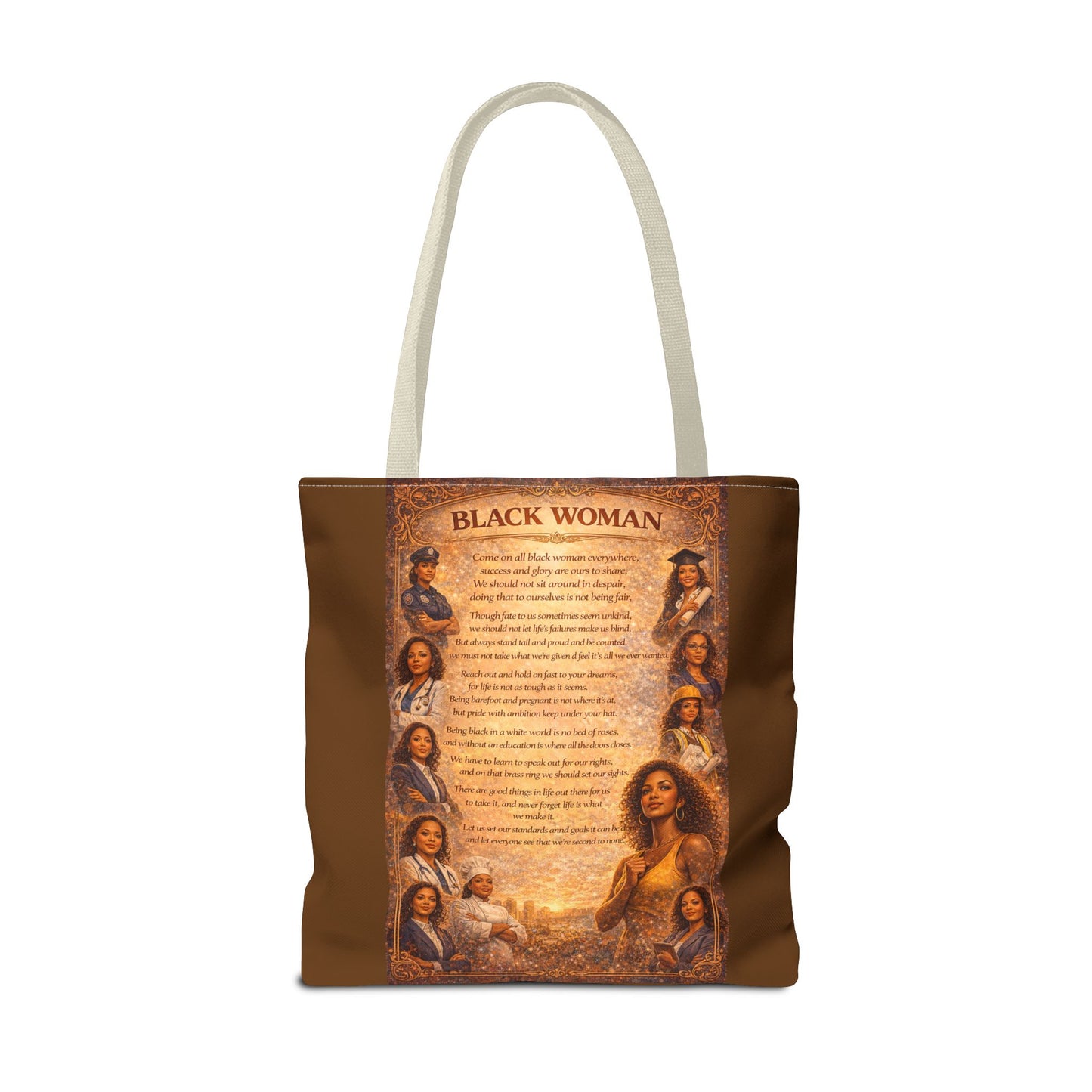 Black Woman Tote Bag