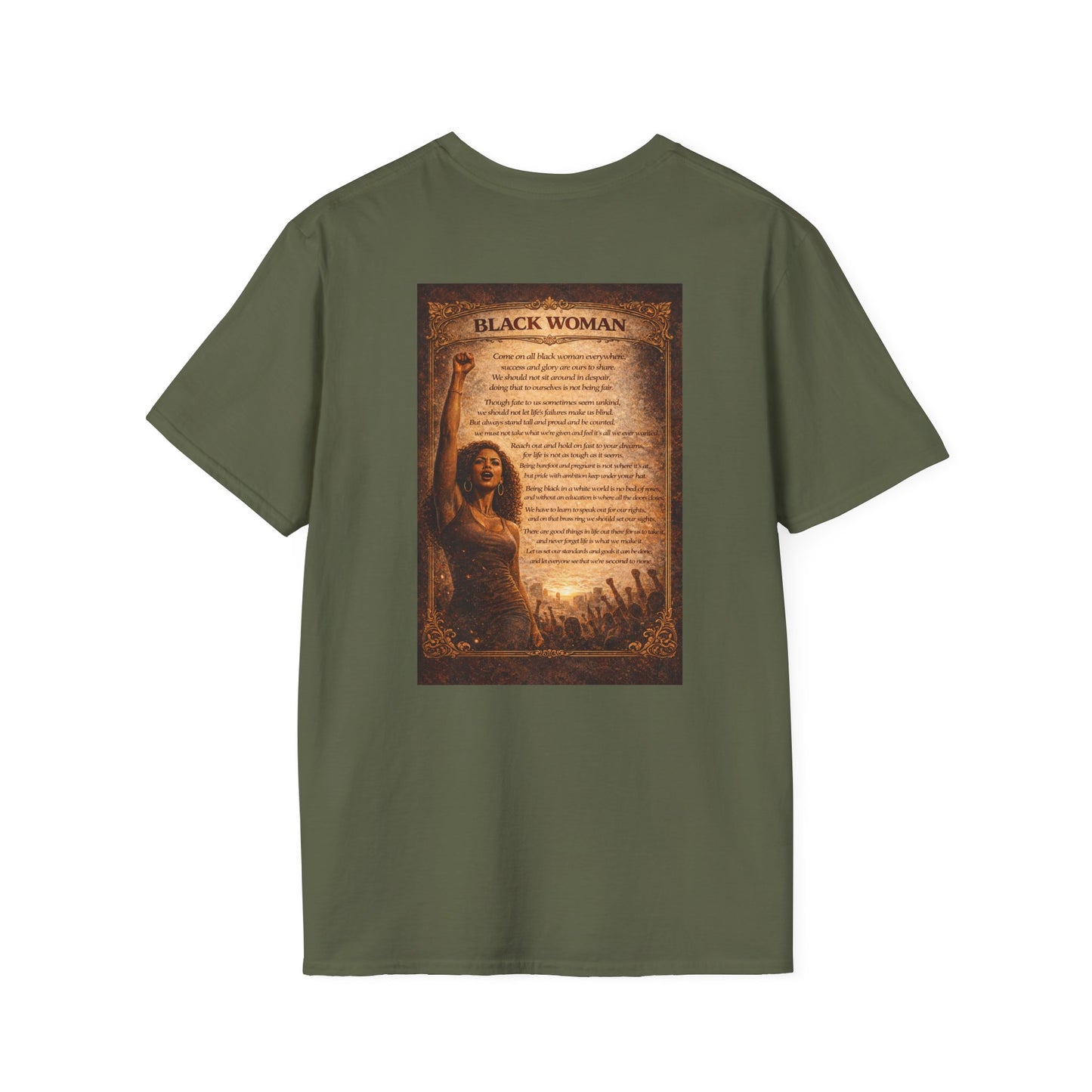 Black Woman - Unisex Softstyle T-Shirt