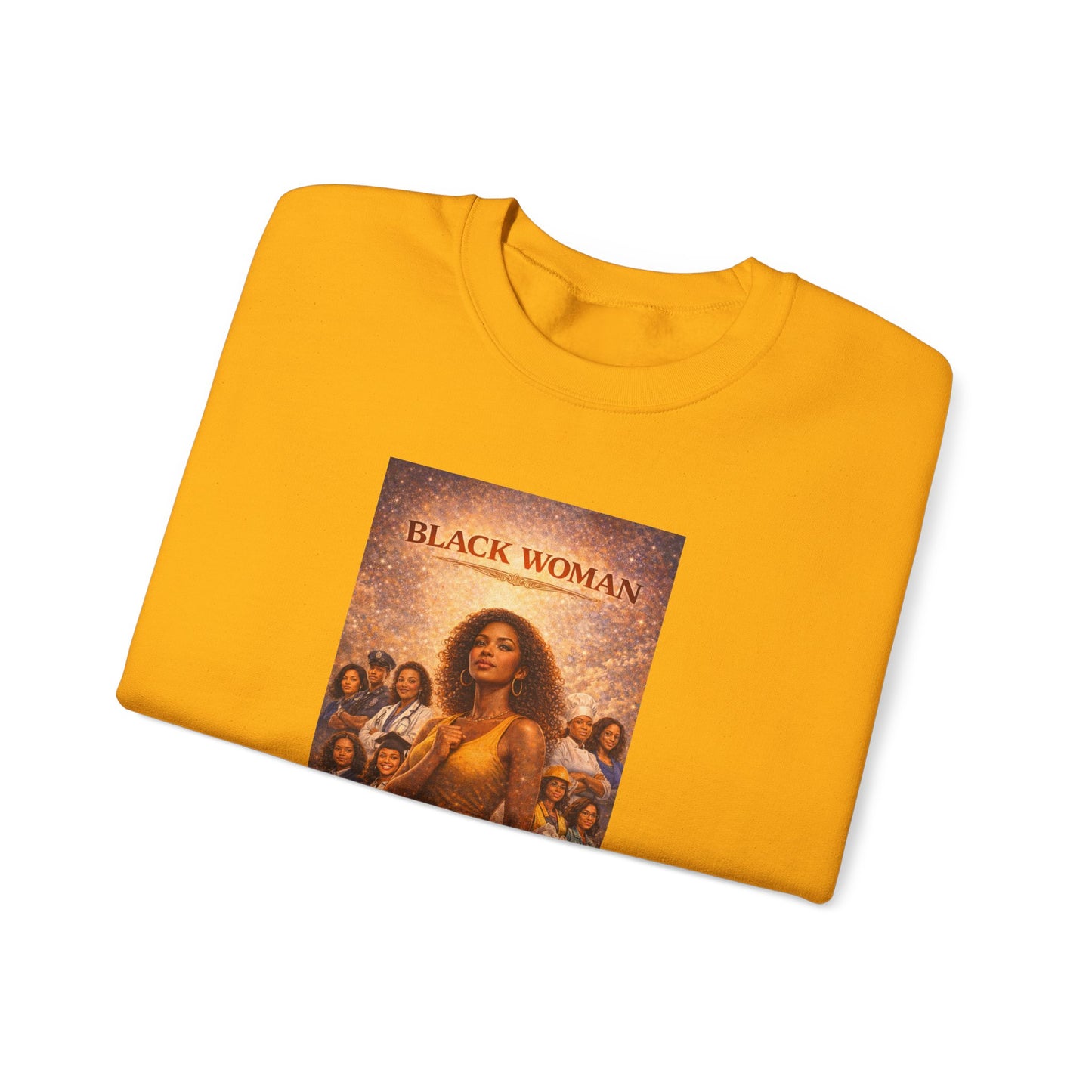 Black Woman - Unisex Heavy Blend™ Crewneck Sweatshirt