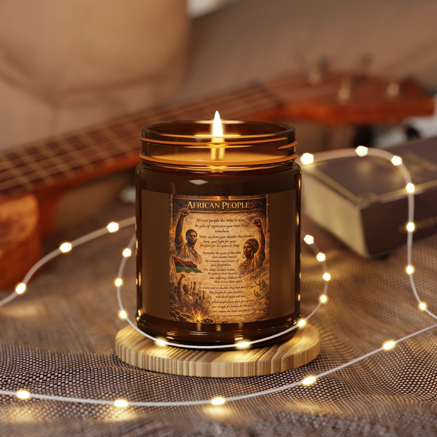 African People Scented Soy Candle (Multi-Size, Amber Jar)