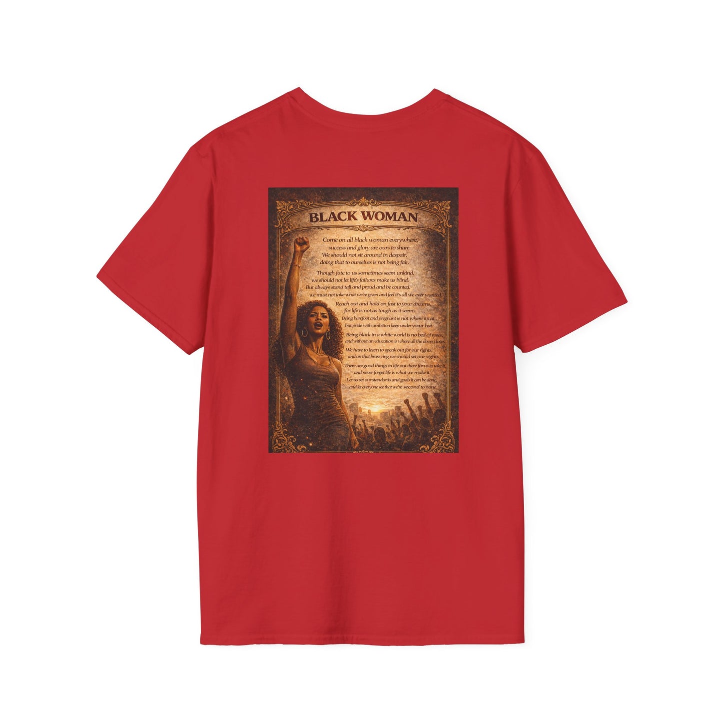Black Woman - Unisex Softstyle T-Shirt