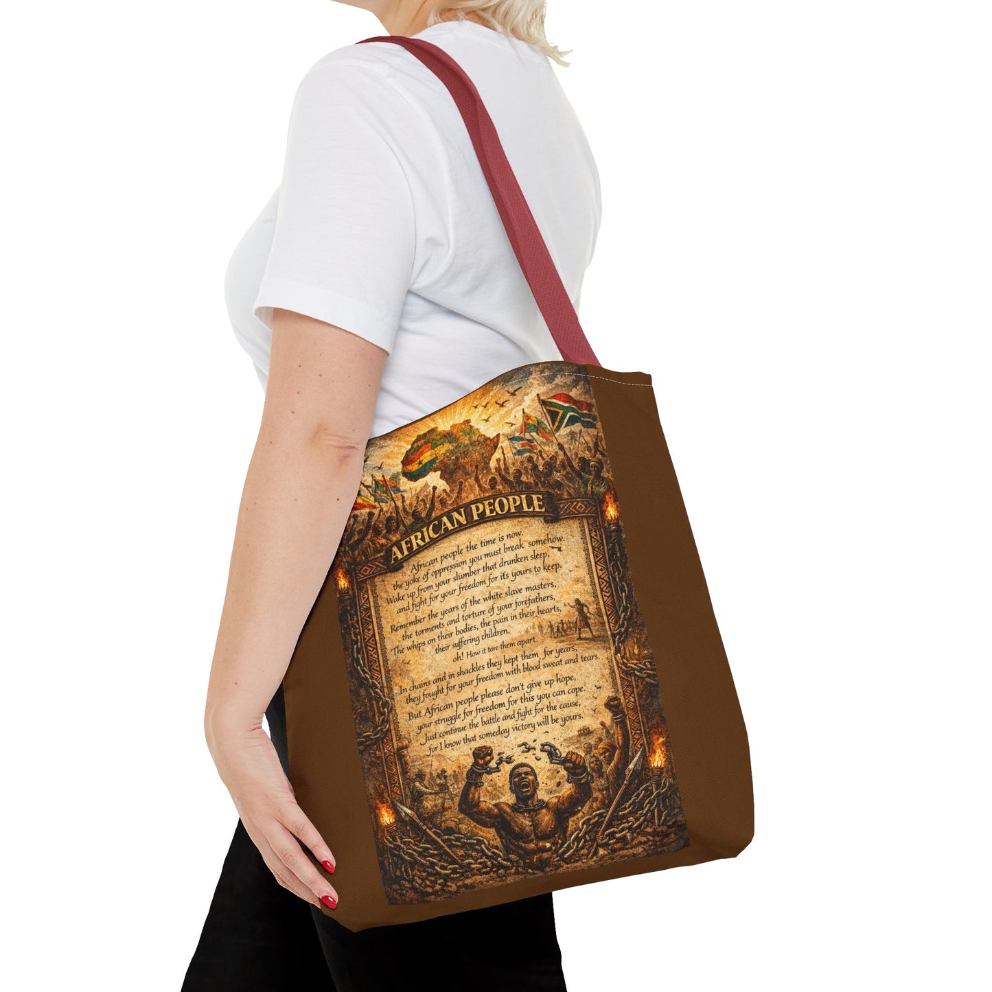 African People Brown Tote Bag