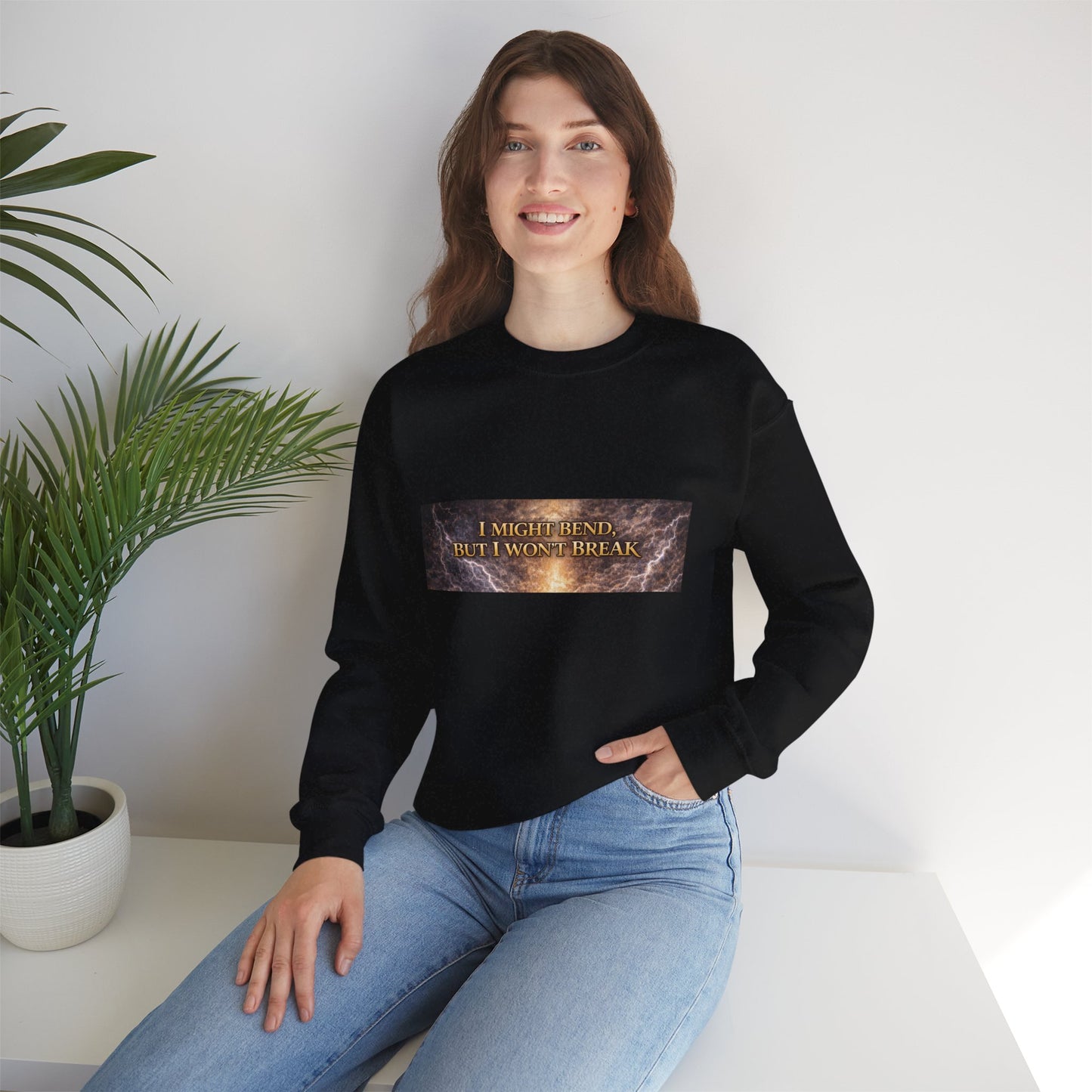 Unisex Heavy Blend™ Crewneck Sweatshirt - I Might Bend, I Won't Break