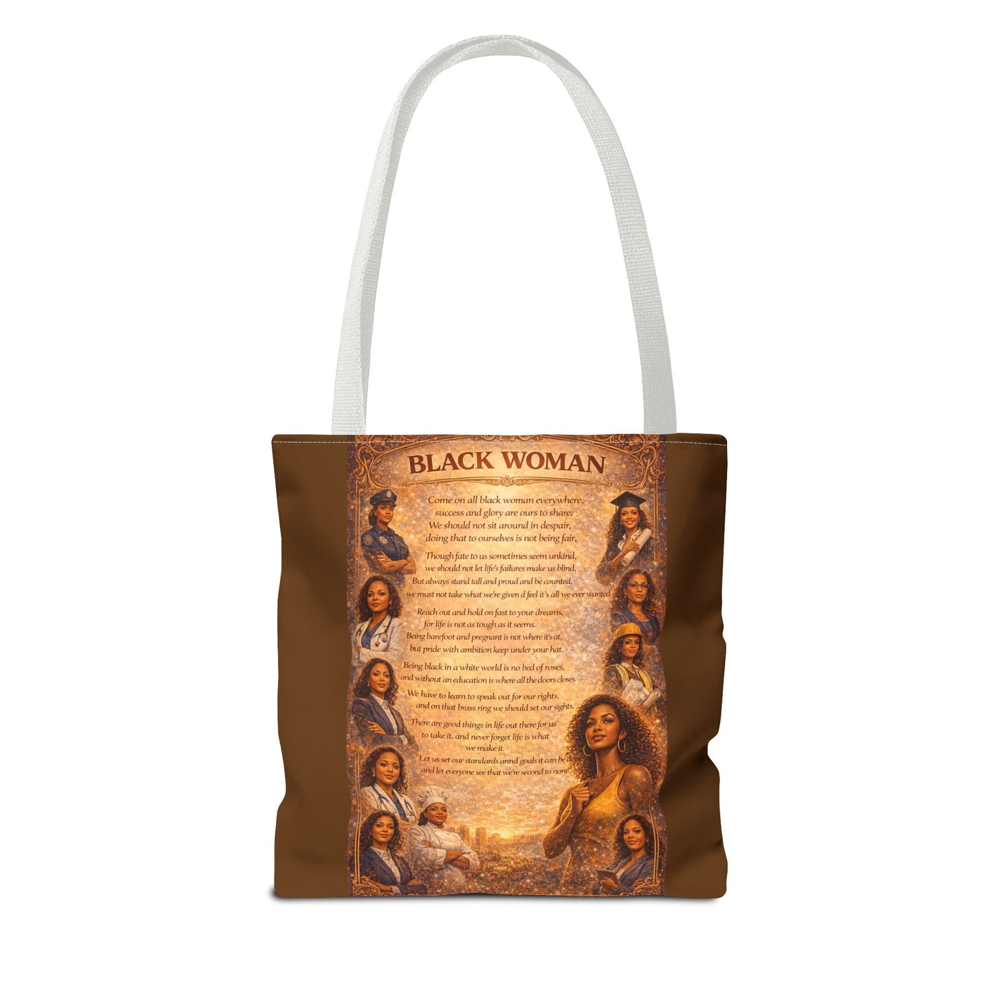Black Woman Tote Bag