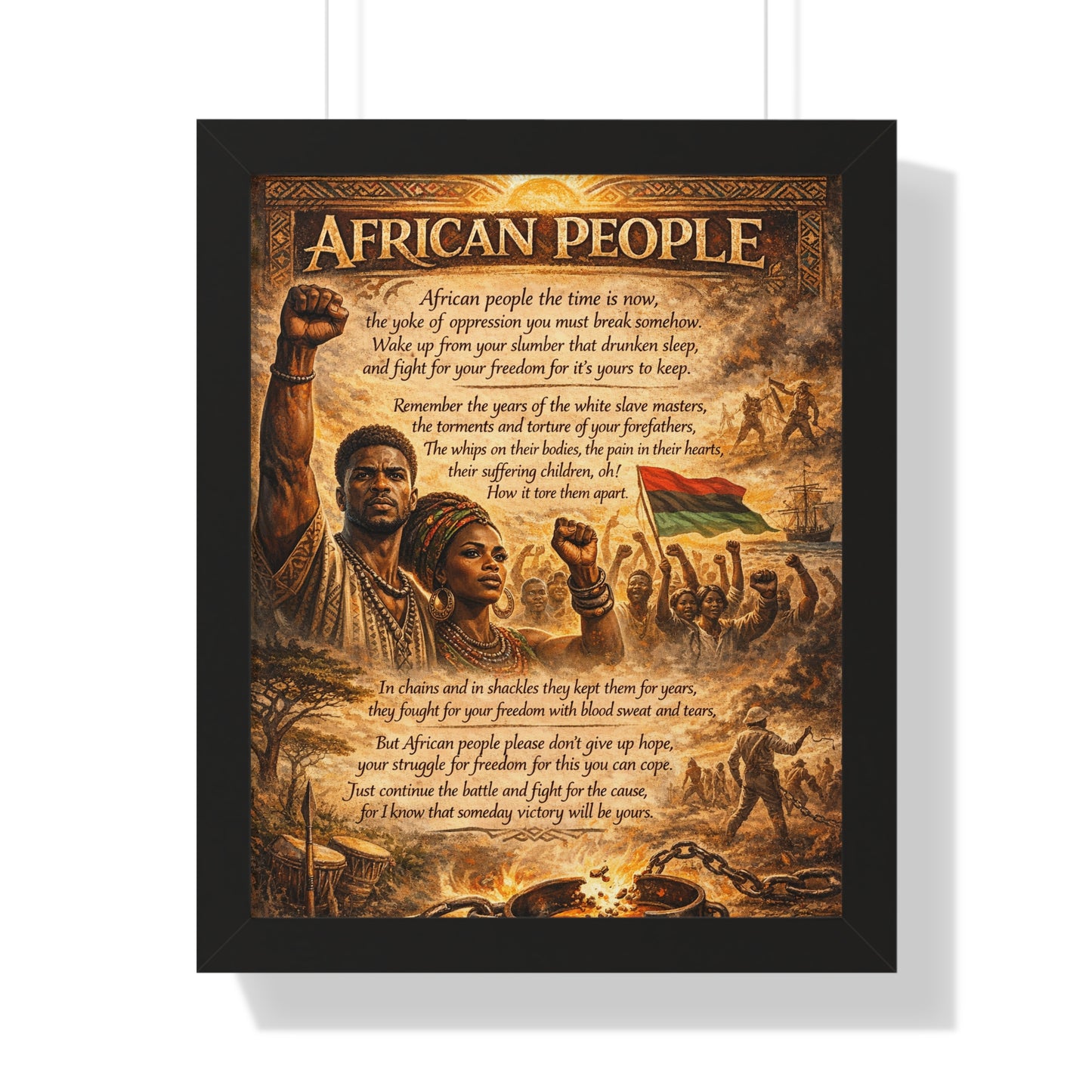 African People 2 Framed Vertical Poster