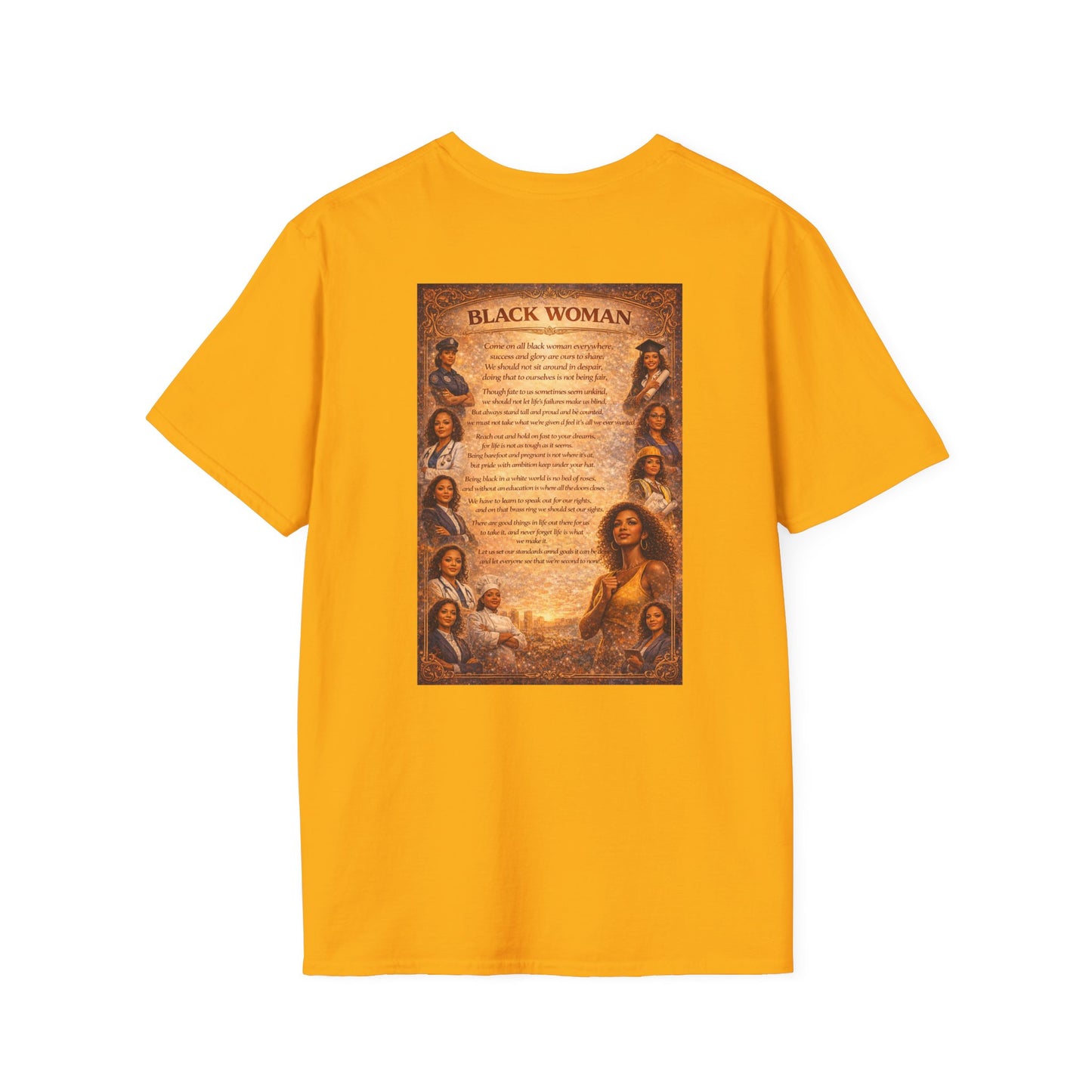 Black Woman - Unisex Softstyle T-Shirt