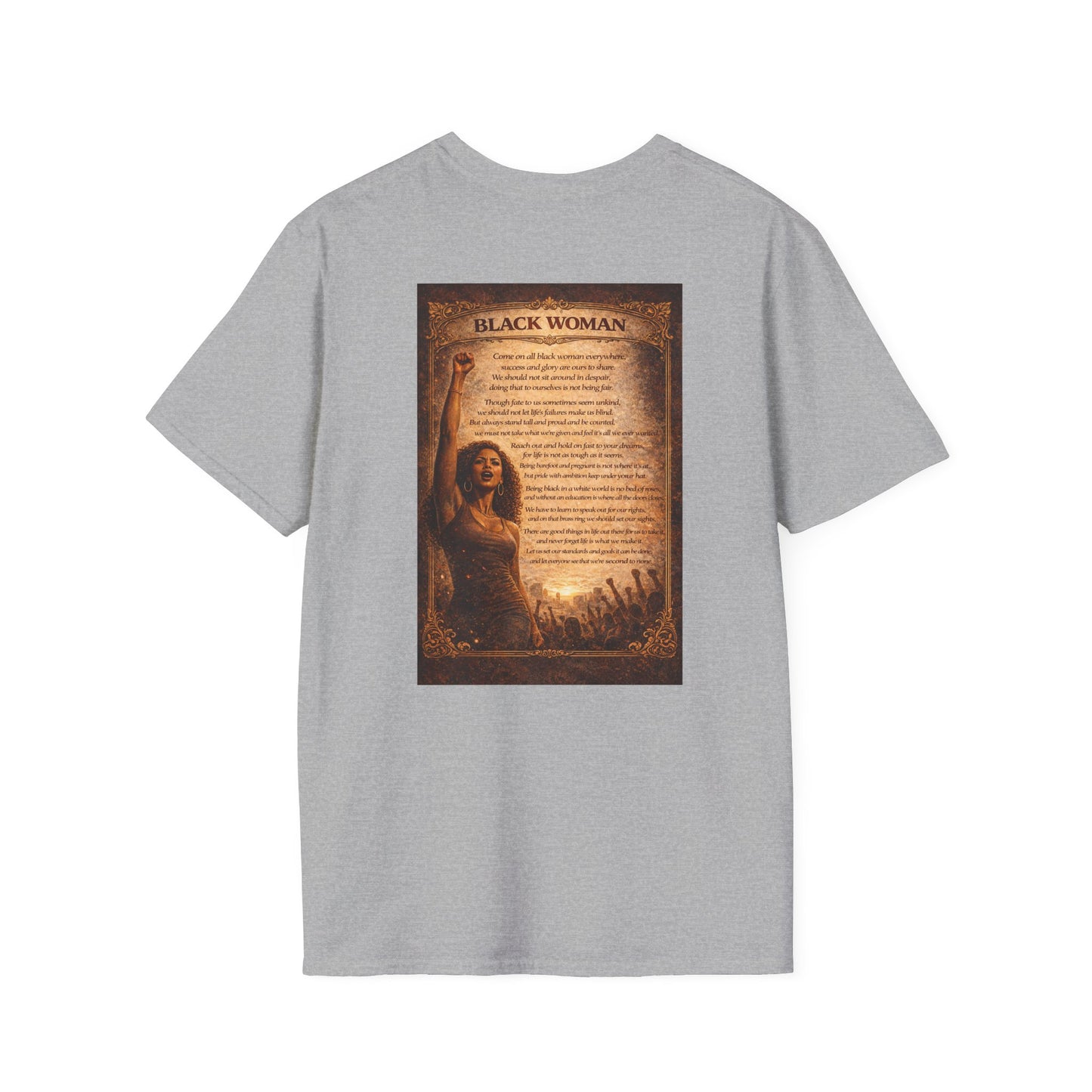 Black Woman - Unisex Softstyle T-Shirt