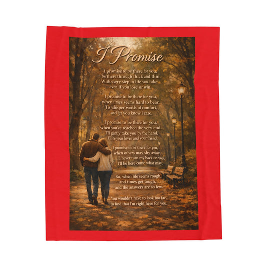 Red Velveteen Plush Blanket