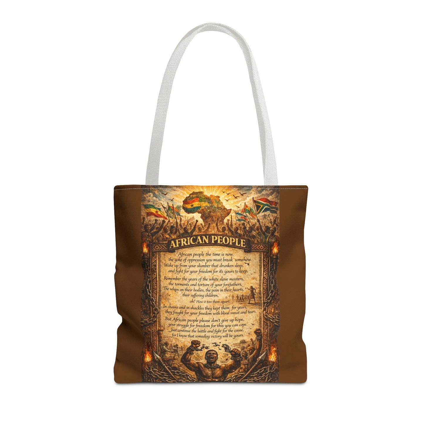 African People Brown Tote Bag