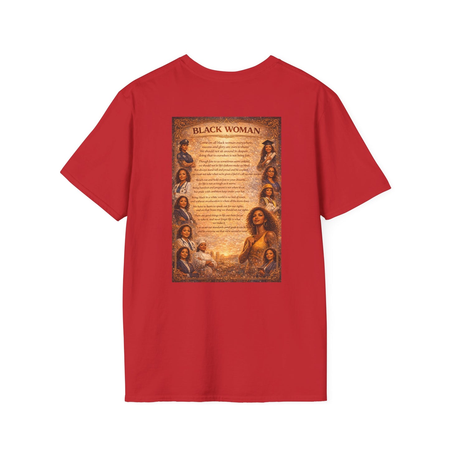 Black Woman - Unisex Softstyle T-Shirt