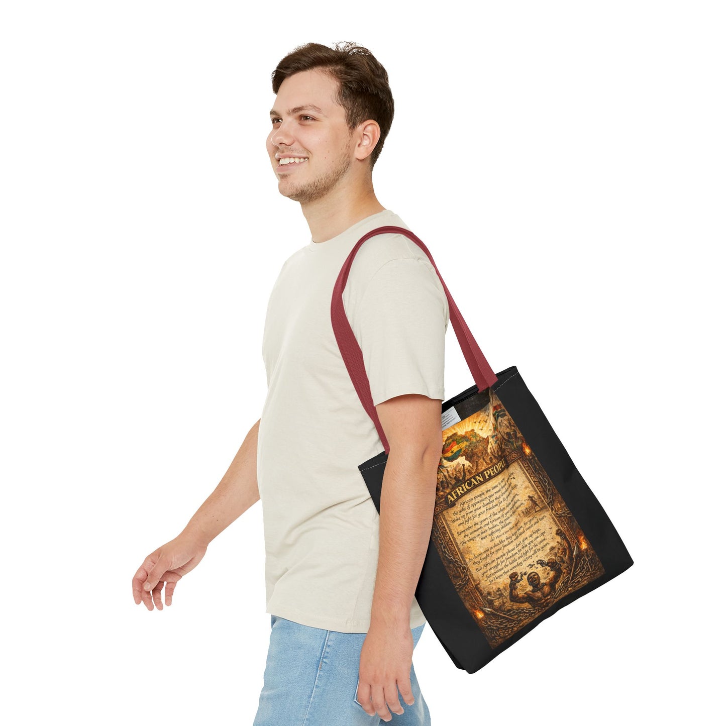 African People Black Tote Bag