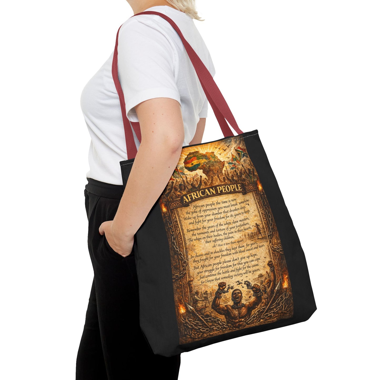 African People Black Tote Bag