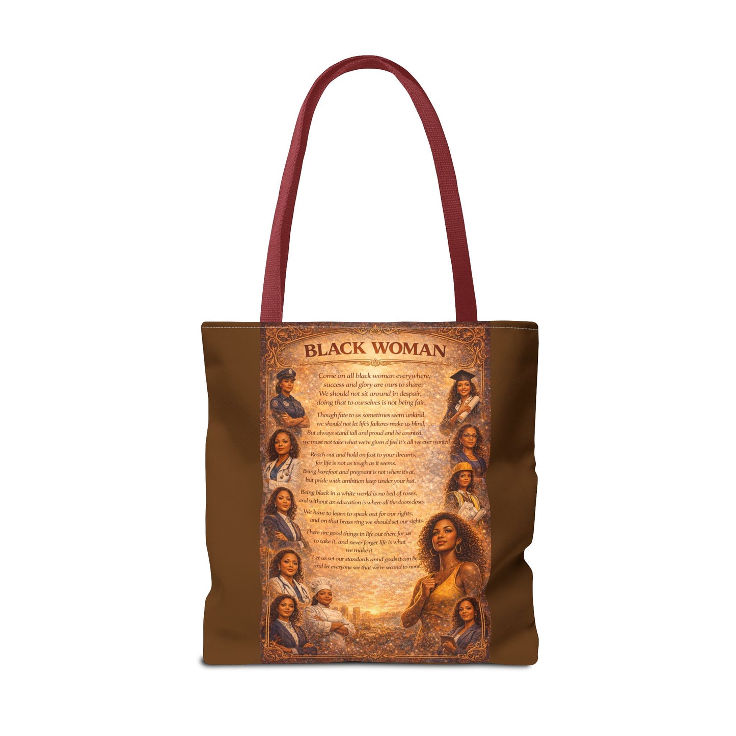 Black Woman Tote Bag
