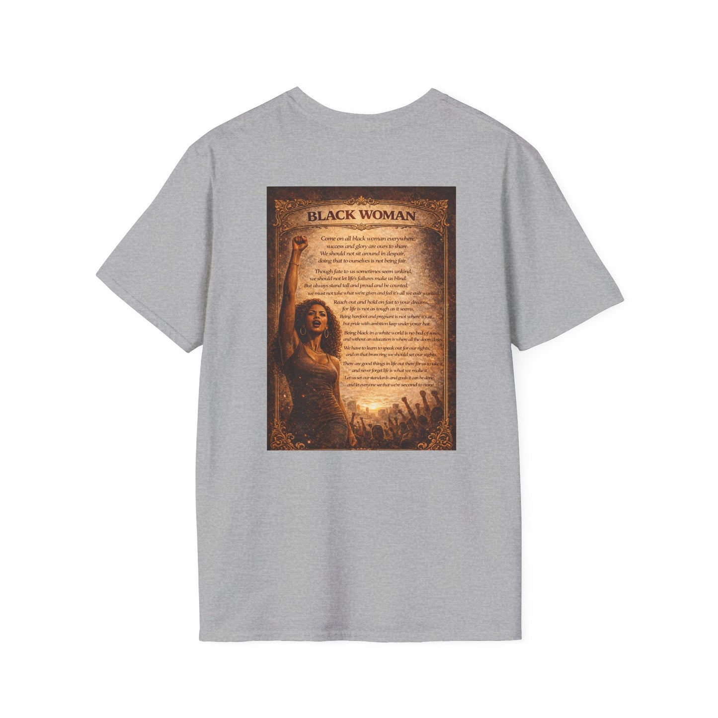 Black Woman - Unisex Softstyle T-Shirt