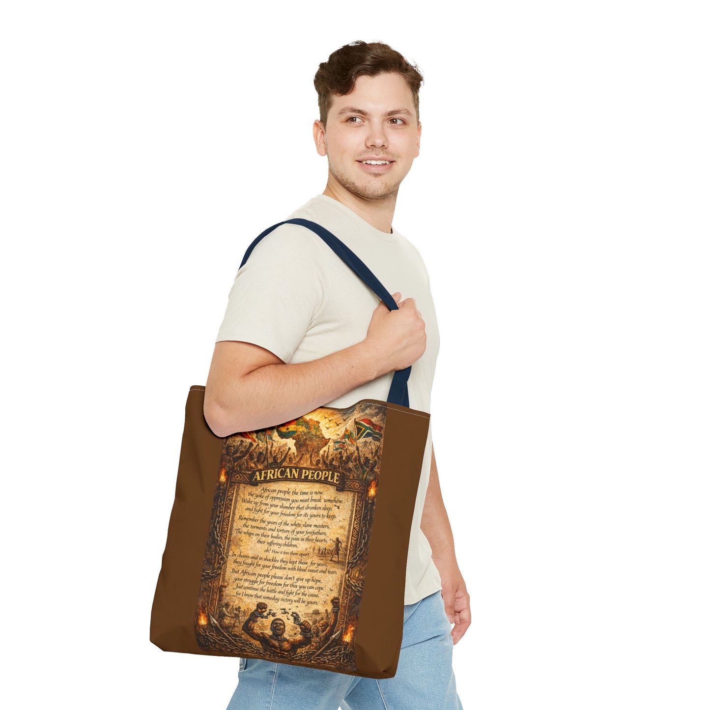 African People Brown Tote Bag