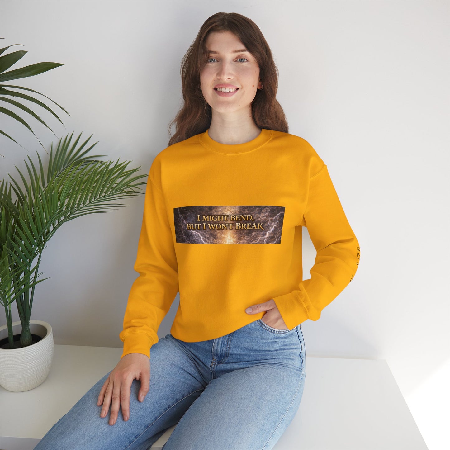Unisex Heavy Blend™ Crewneck Sweatshirt - I Might Bend, I Won't Break