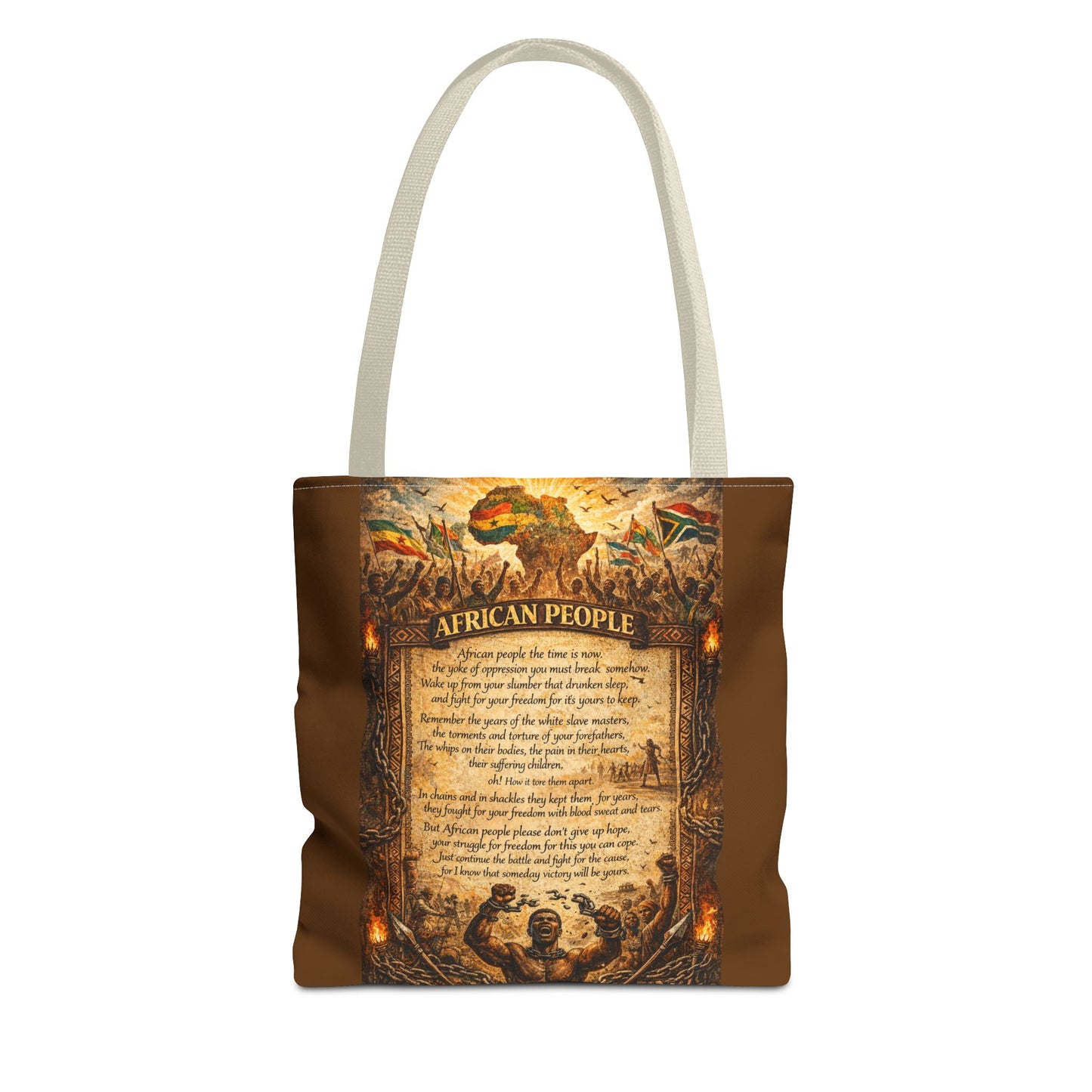 African People Brown Tote Bag
