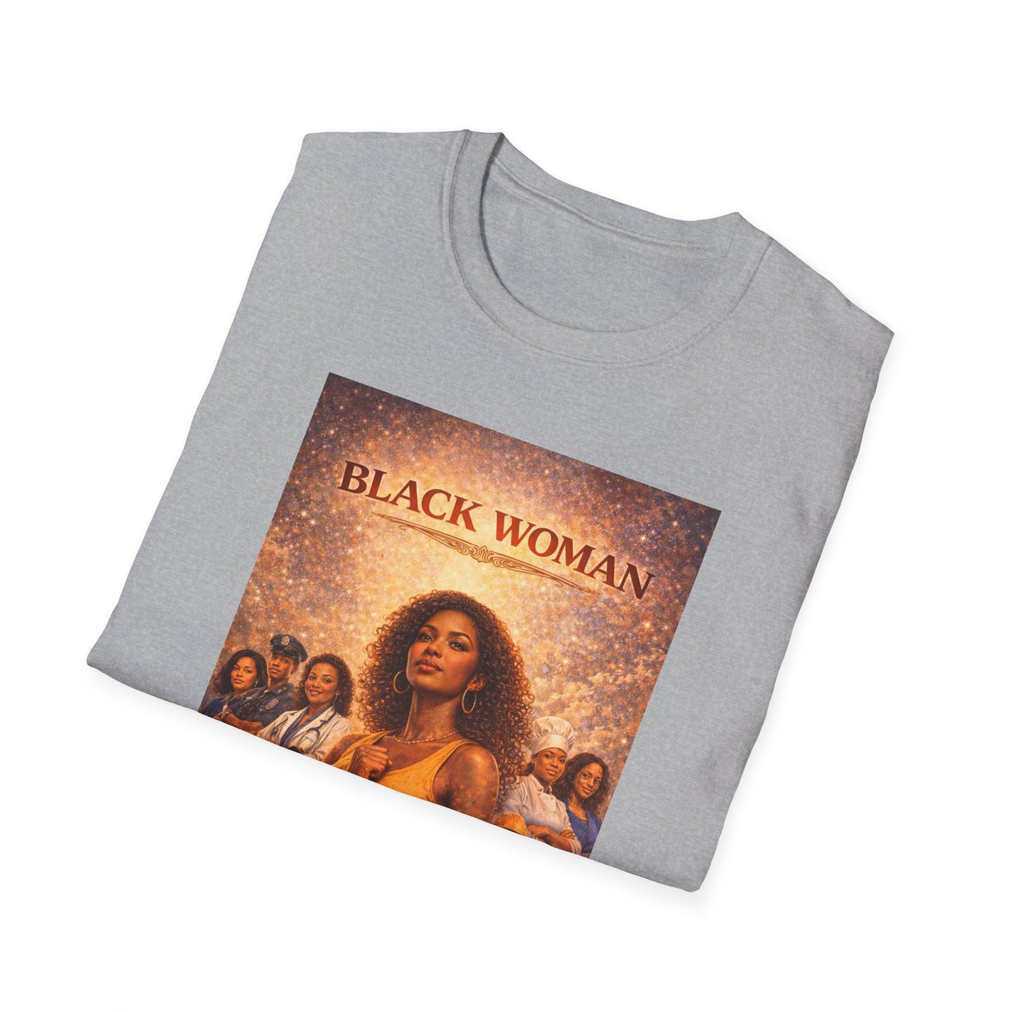 Black Woman - Unisex Softstyle T-Shirt
