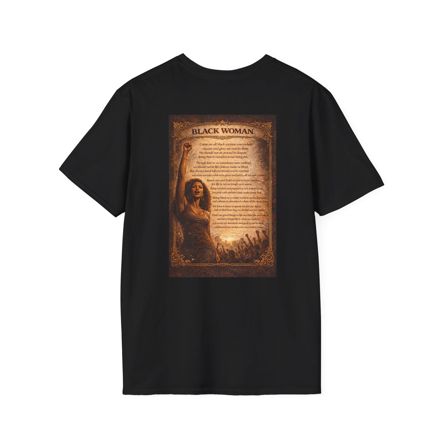 Black Woman - Unisex Softstyle T-Shirt