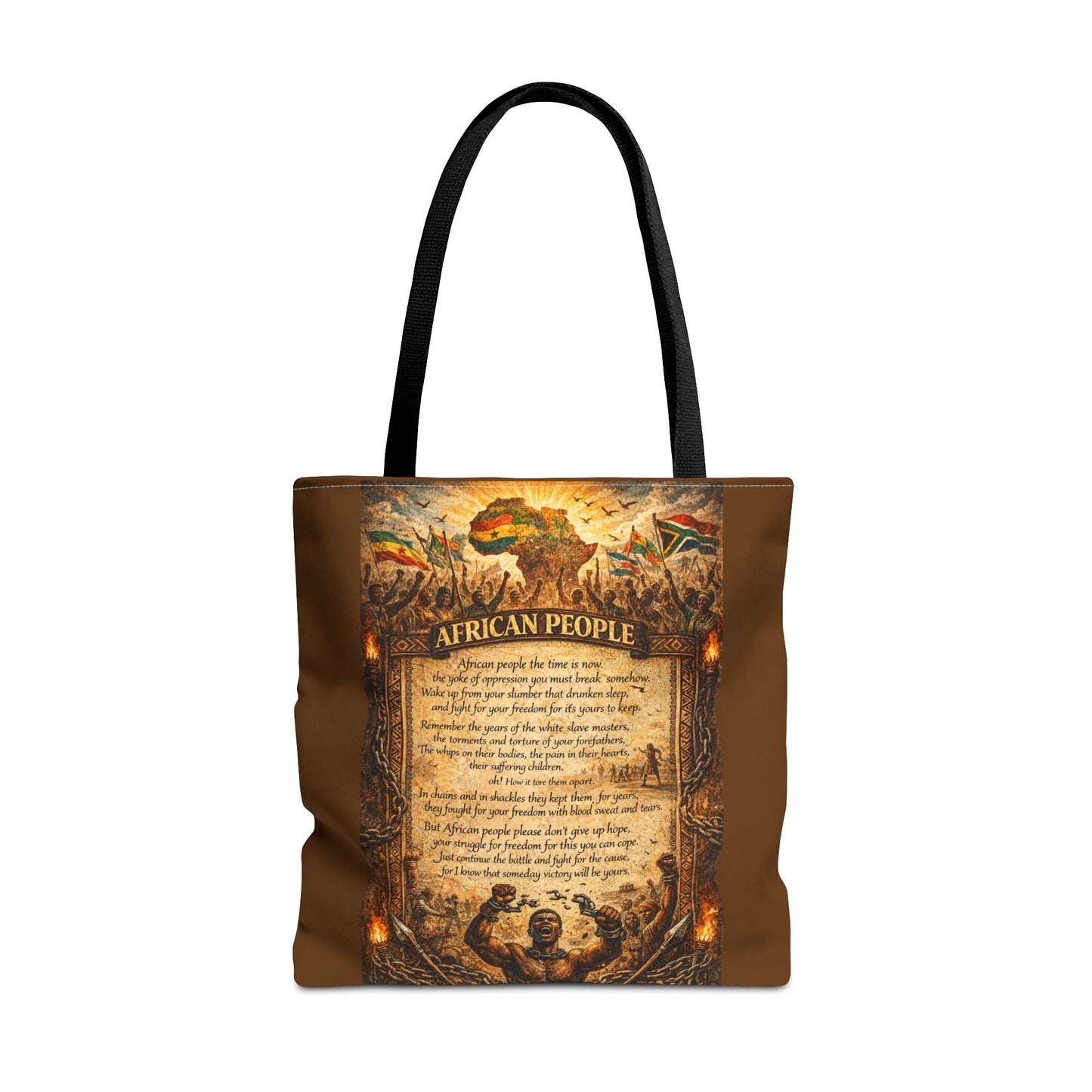 African People Brown Tote Bag