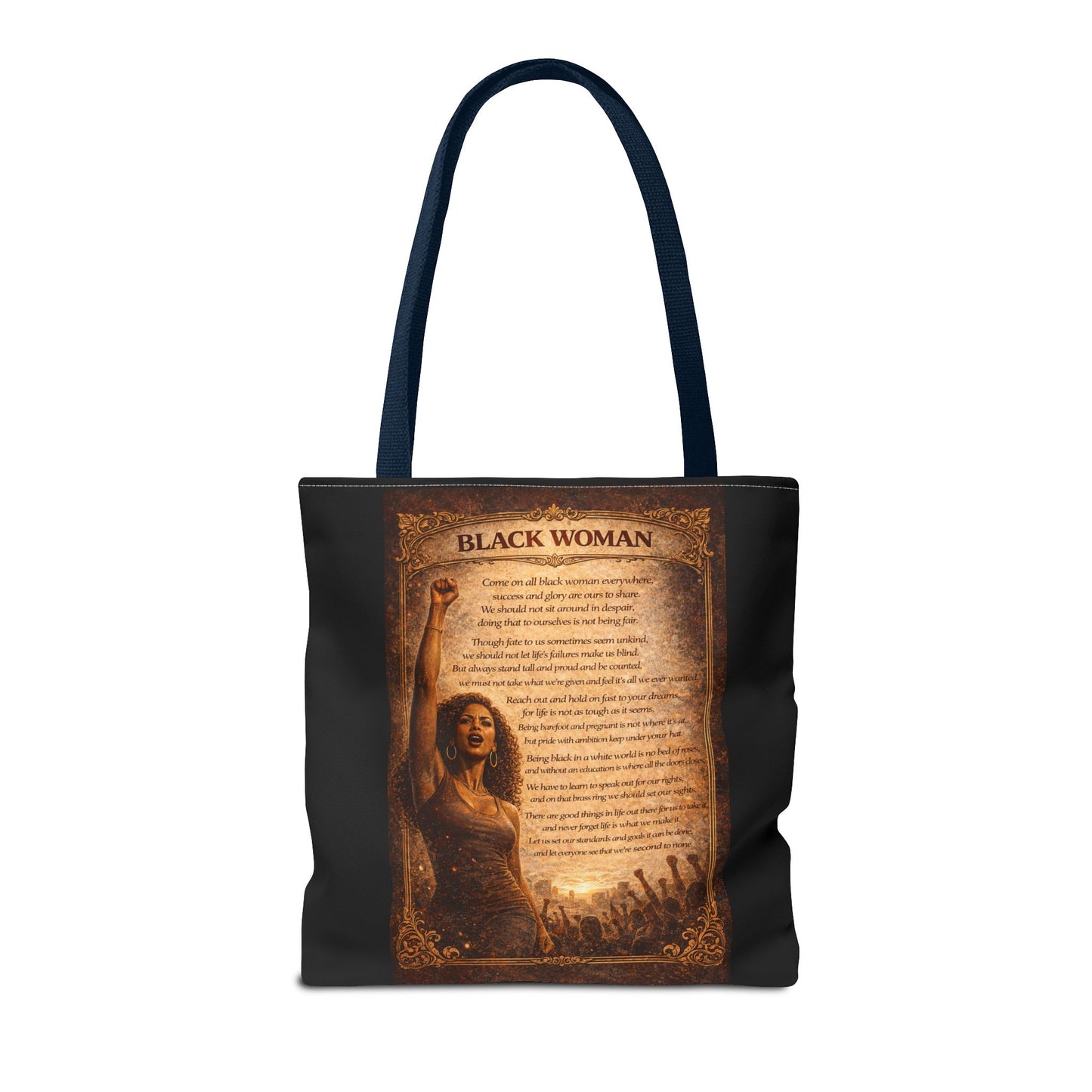 Black Woman Tote Bag