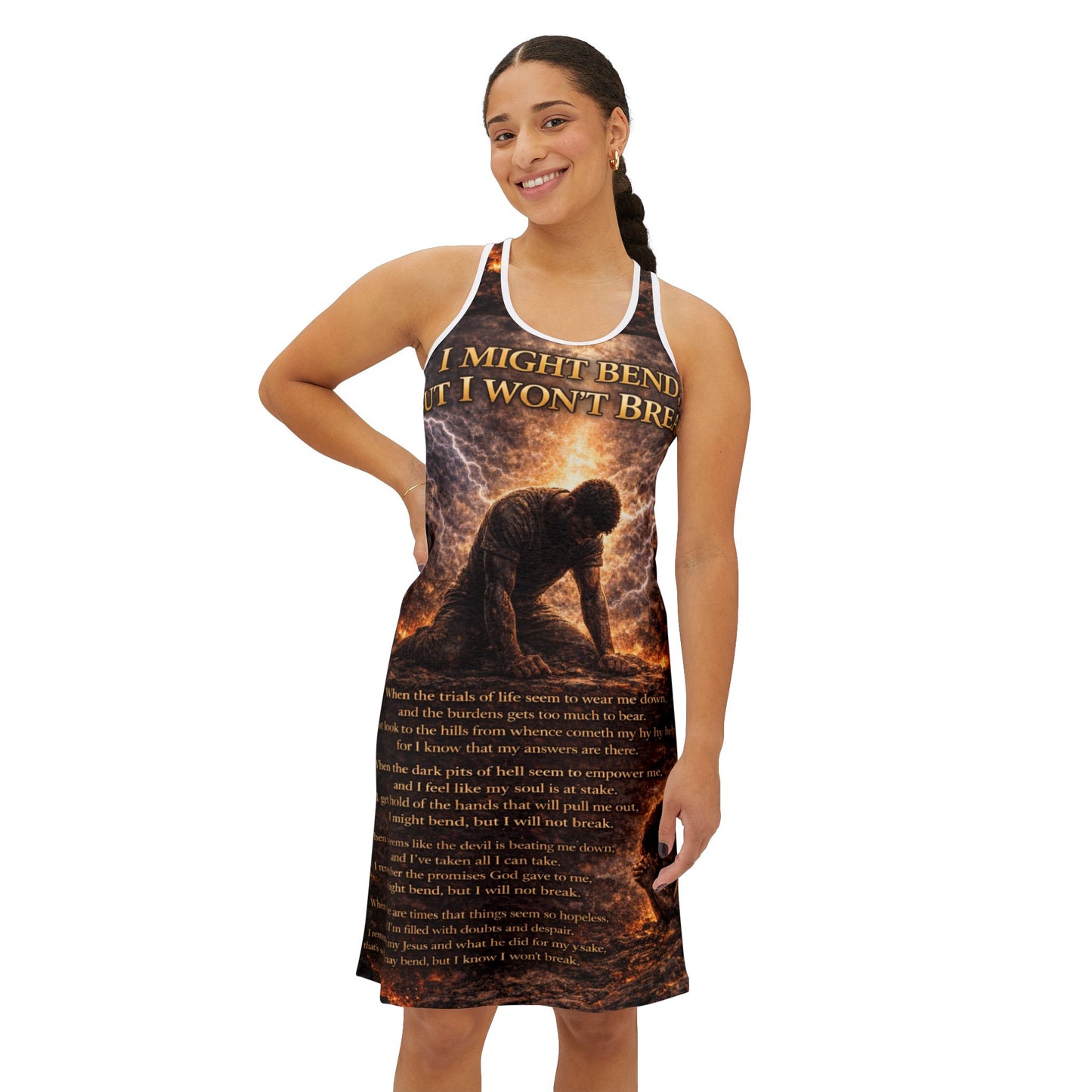 I Might Bend, I Won't Break Women's Racerback Dress