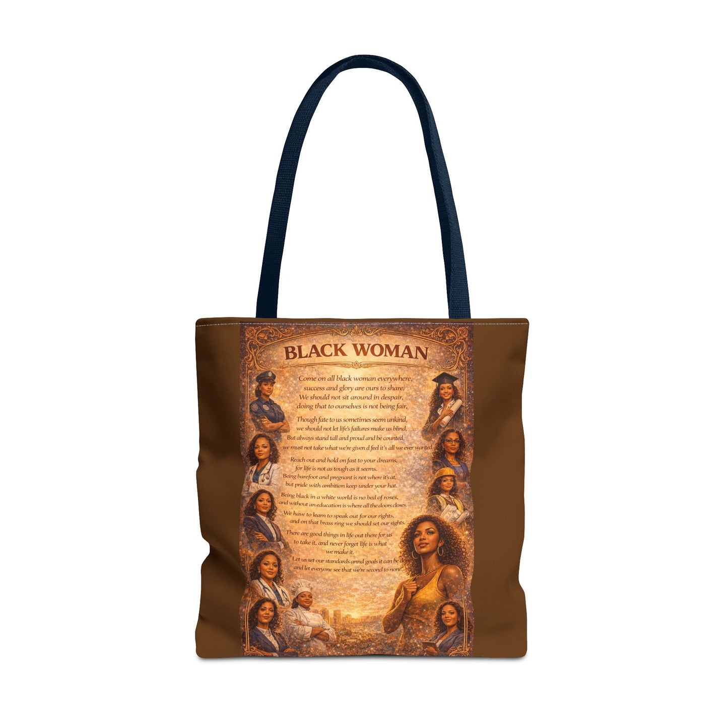 Black Woman Tote Bag