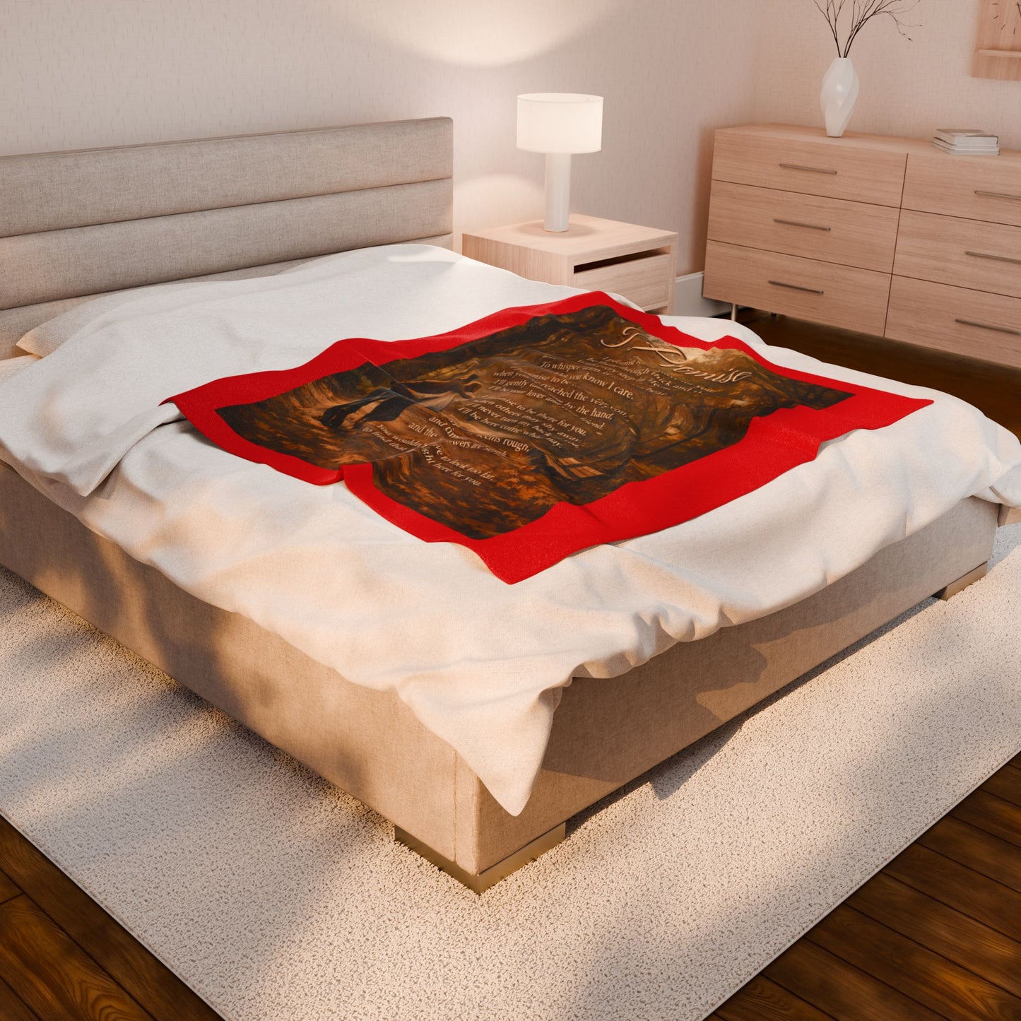 Red Velveteen Plush Blanket