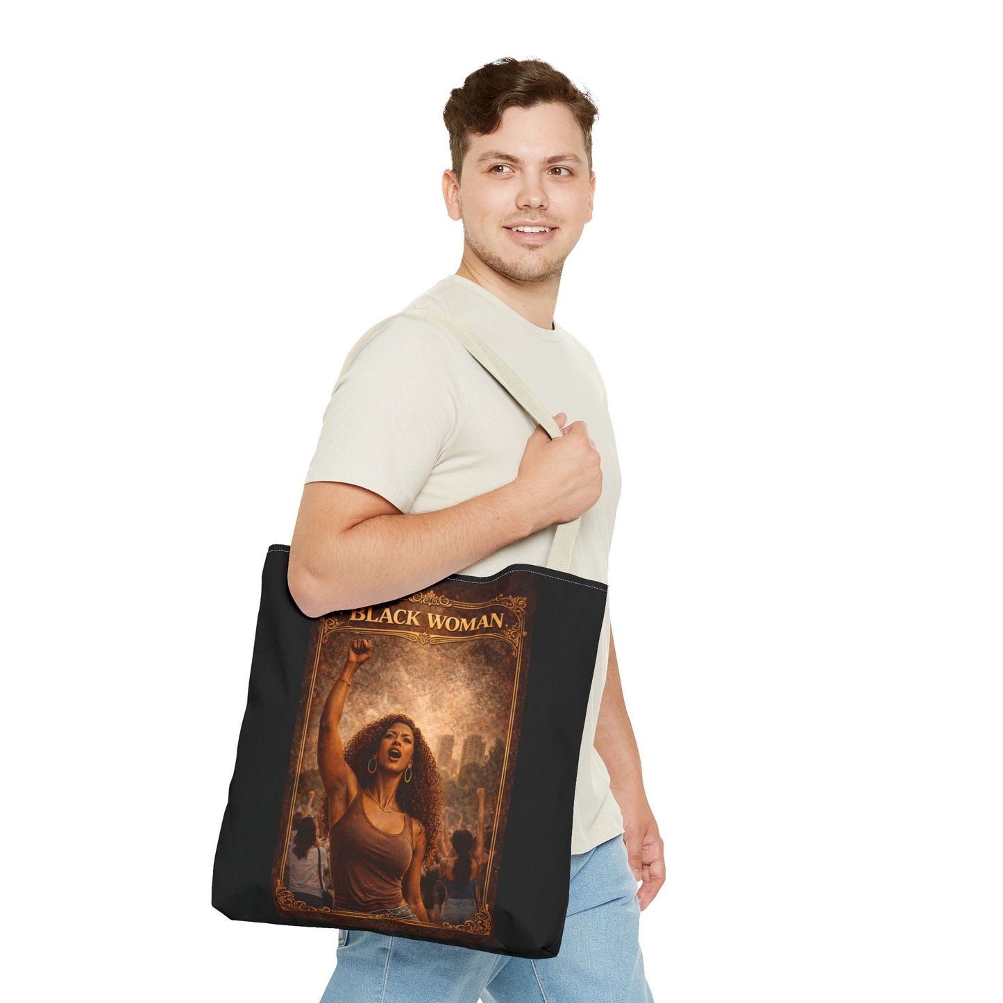 Black Woman Tote Bag