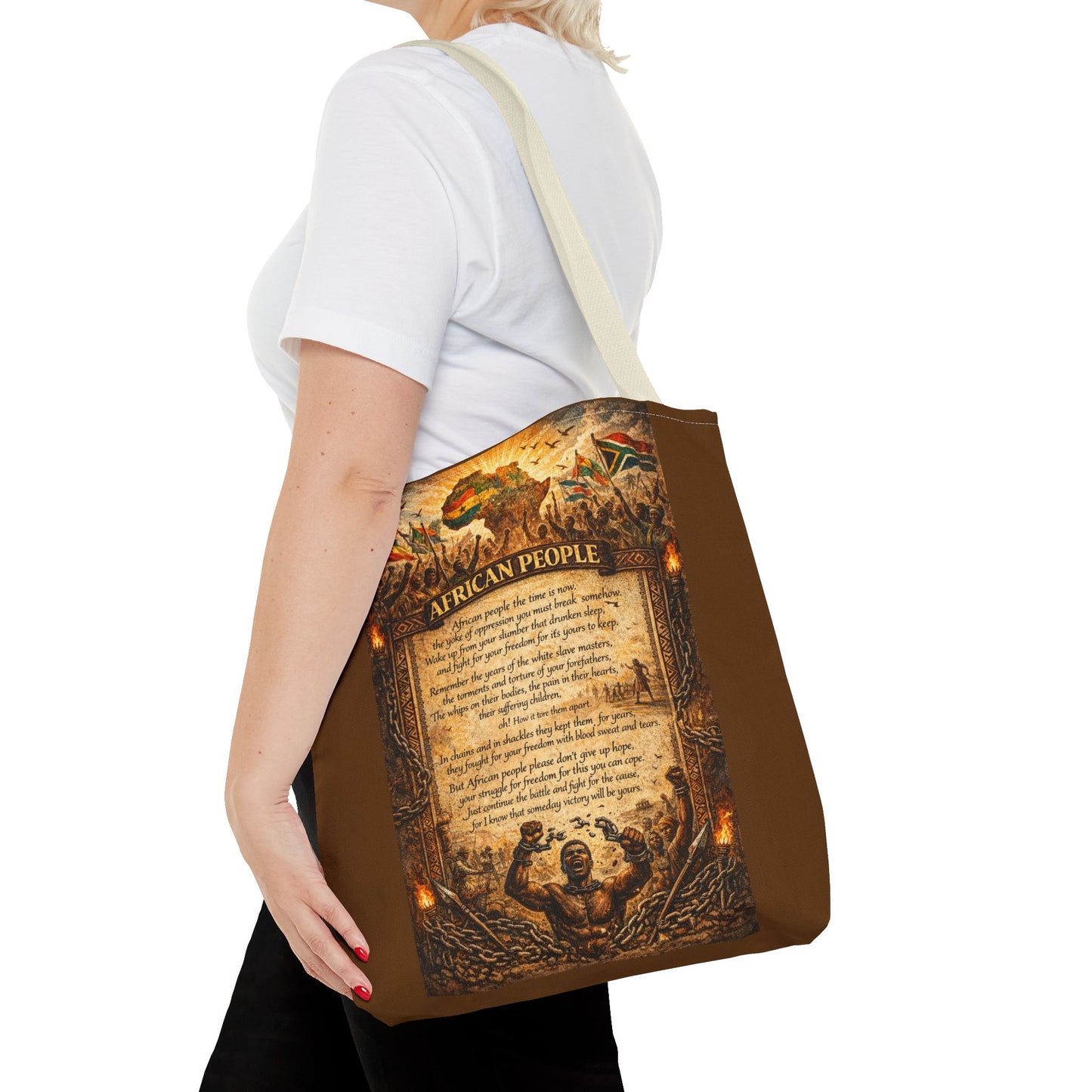 African People Brown Tote Bag