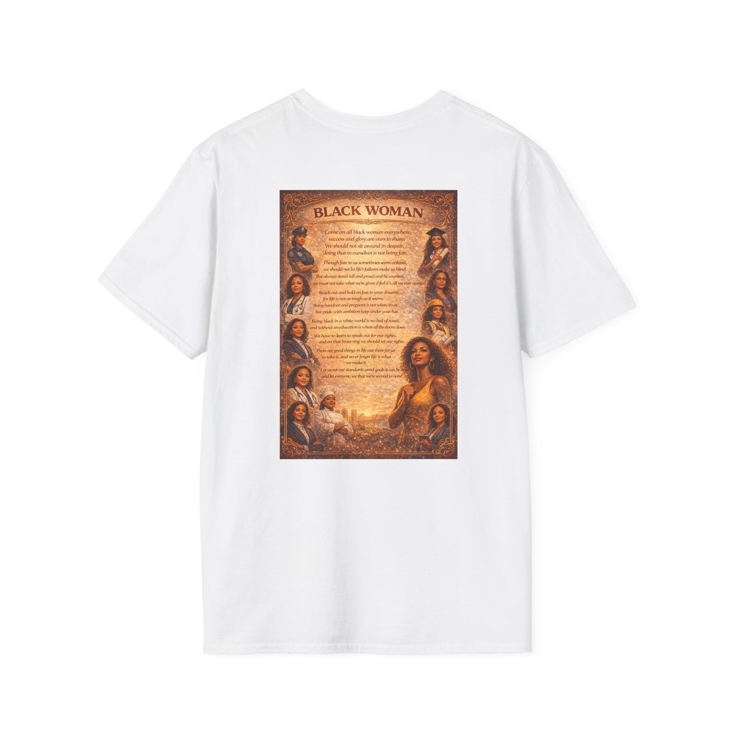 Black Woman - Unisex Softstyle T-Shirt