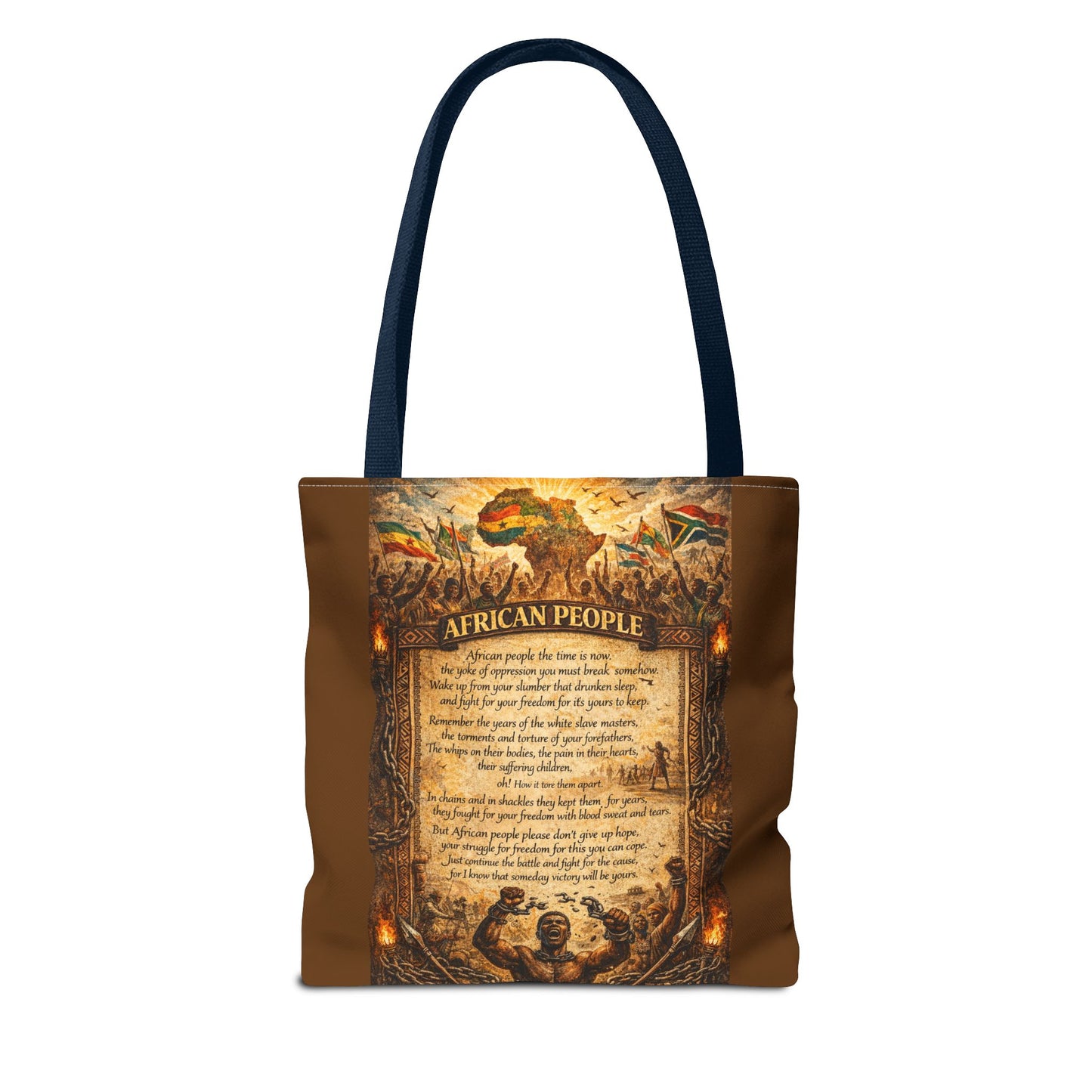 African People Brown Tote Bag