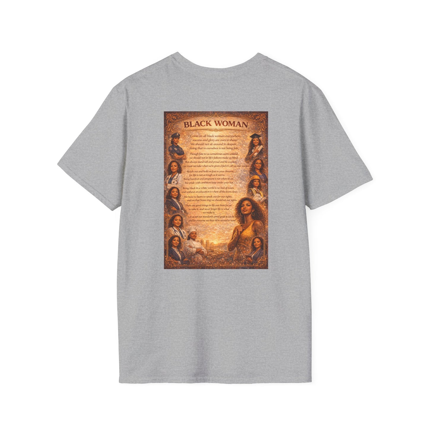 Black Woman - Unisex Softstyle T-Shirt
