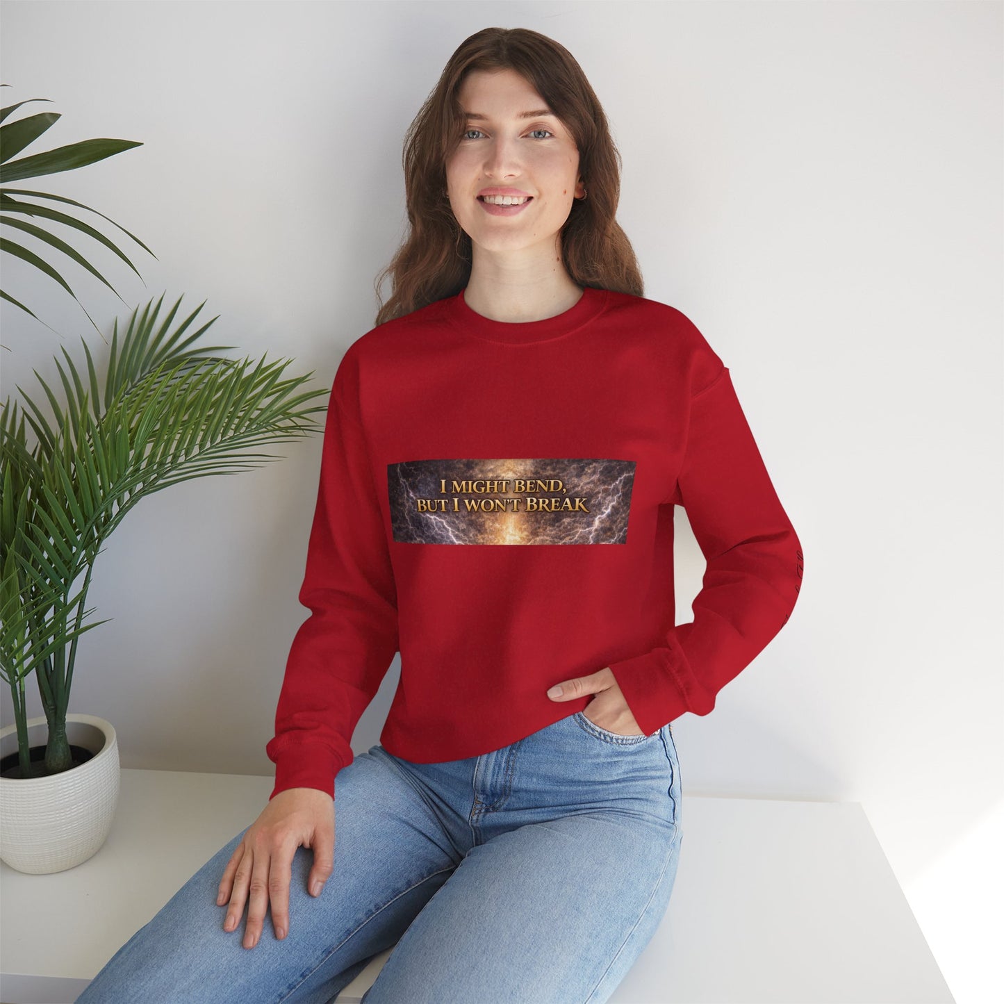 Unisex Heavy Blend™ Crewneck Sweatshirt - I Might Bend, I Won't Break