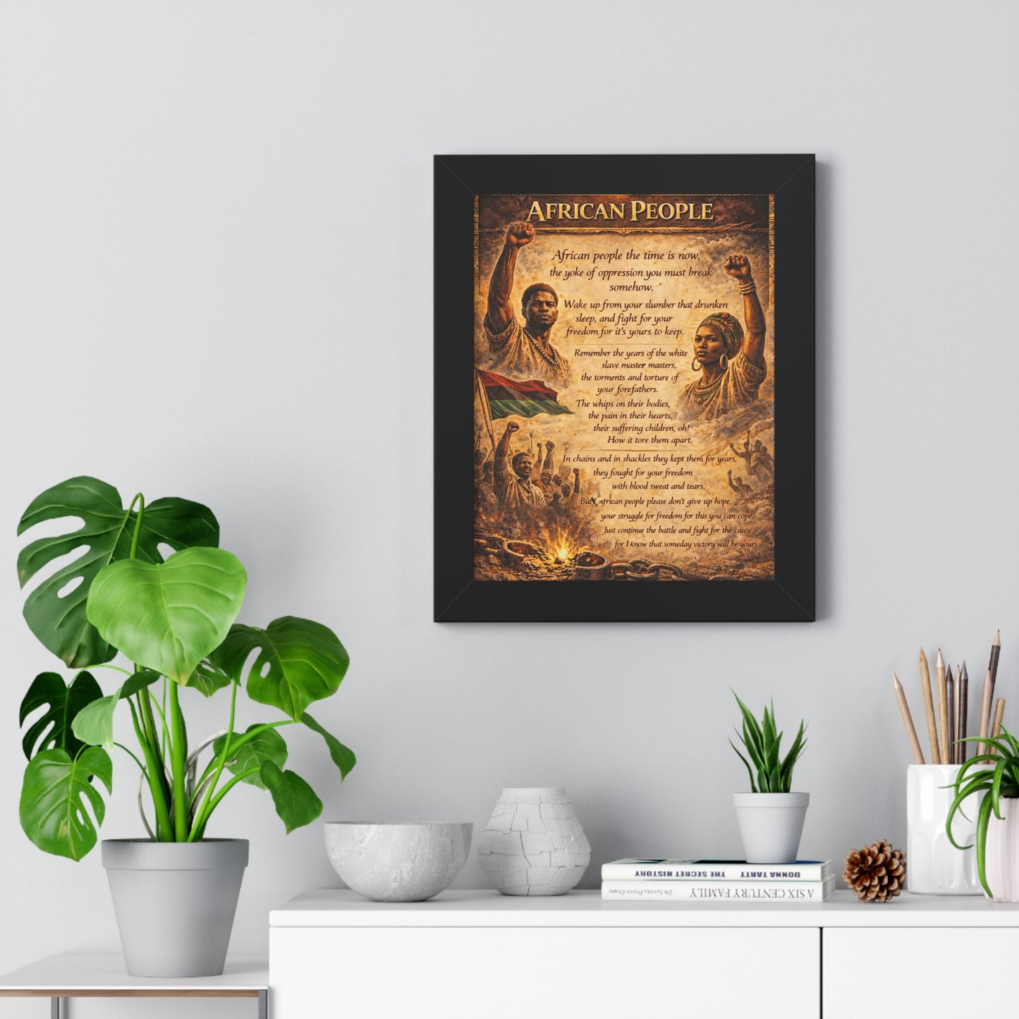 African People Framed Vertical Poster