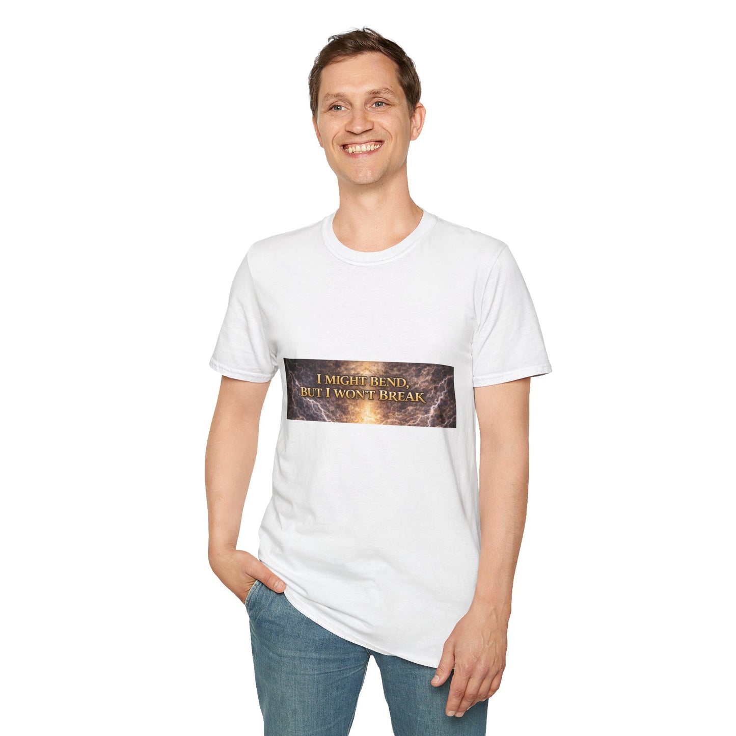 I Might Bend, But I Won't Break - Unisex Softstyle T-Shirt