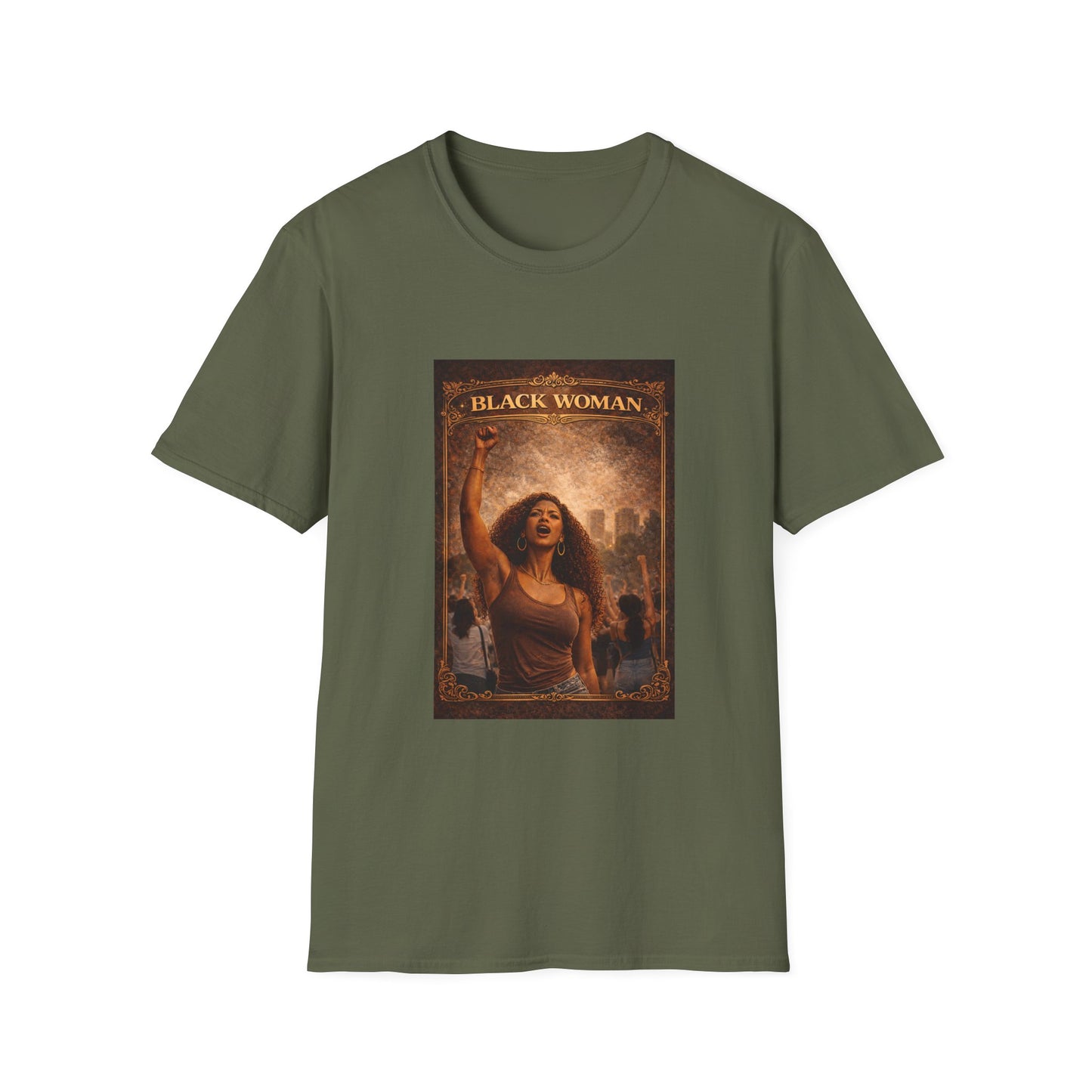 Black Woman - Unisex Softstyle T-Shirt